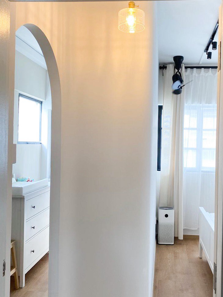 Embrace Serenity: Step into Our Dreamy IKEA-Inspired Bedroom Sanctuary - White bathroom interior, minimalist design, arched