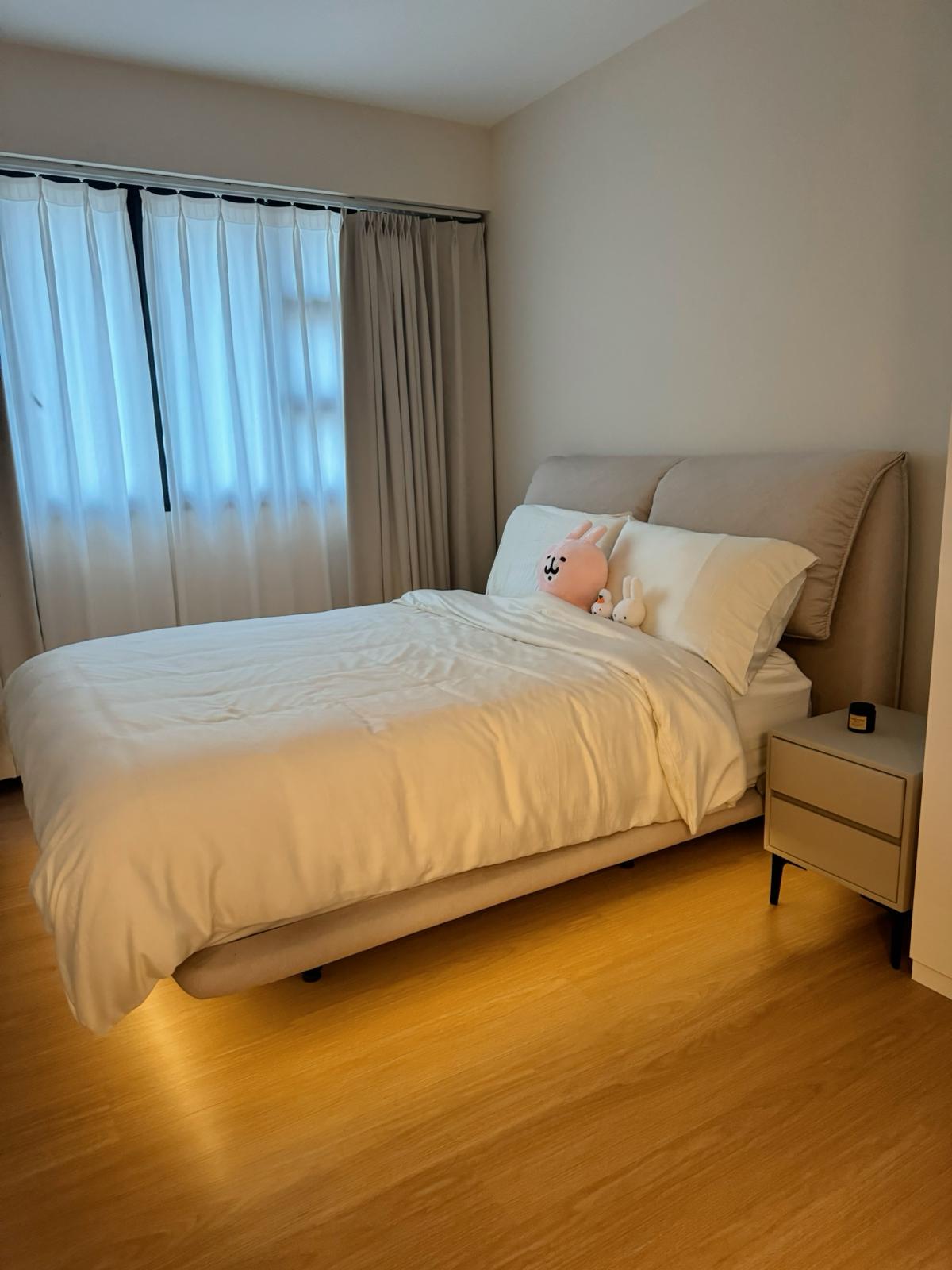 Our master bedroom: Clean and simple space to melt away stresses - Comfortable, cozy, inviting, modern, minimalist, serene