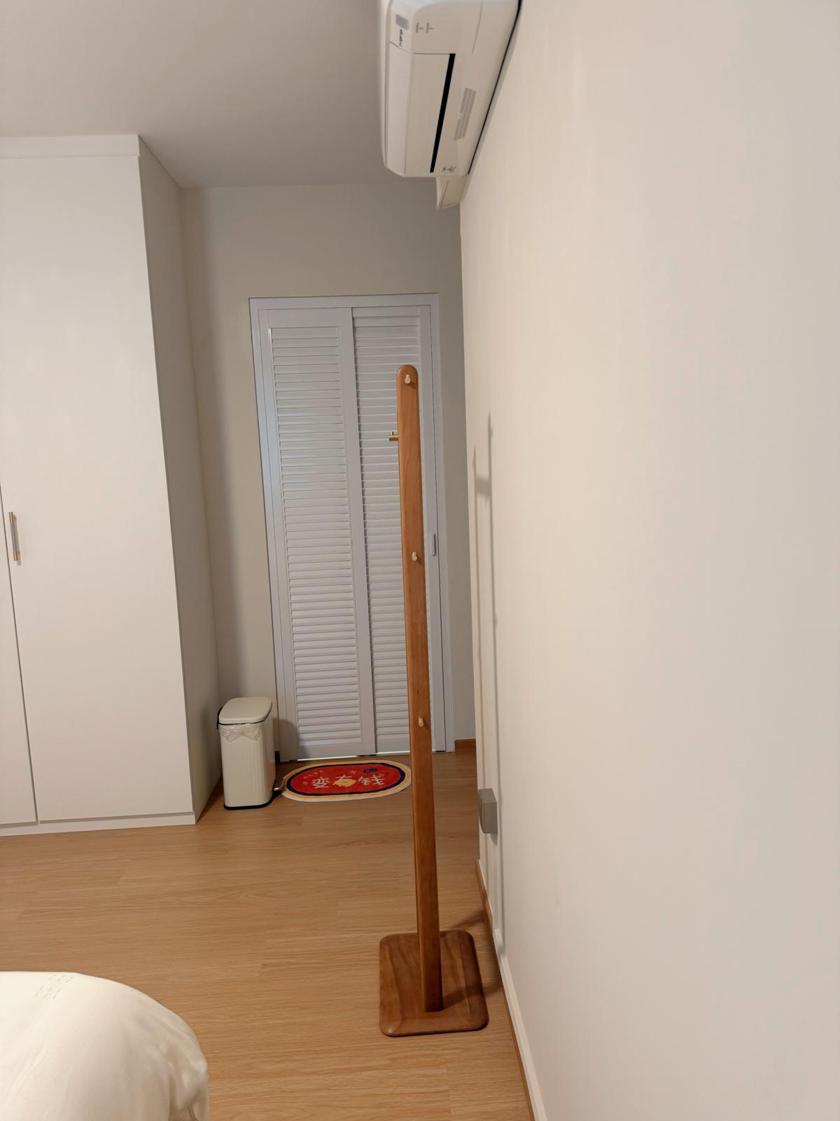 Our master bedroom: Clean and simple space to melt away stresses - Air conditioner unit mounted on wall, white color, modern