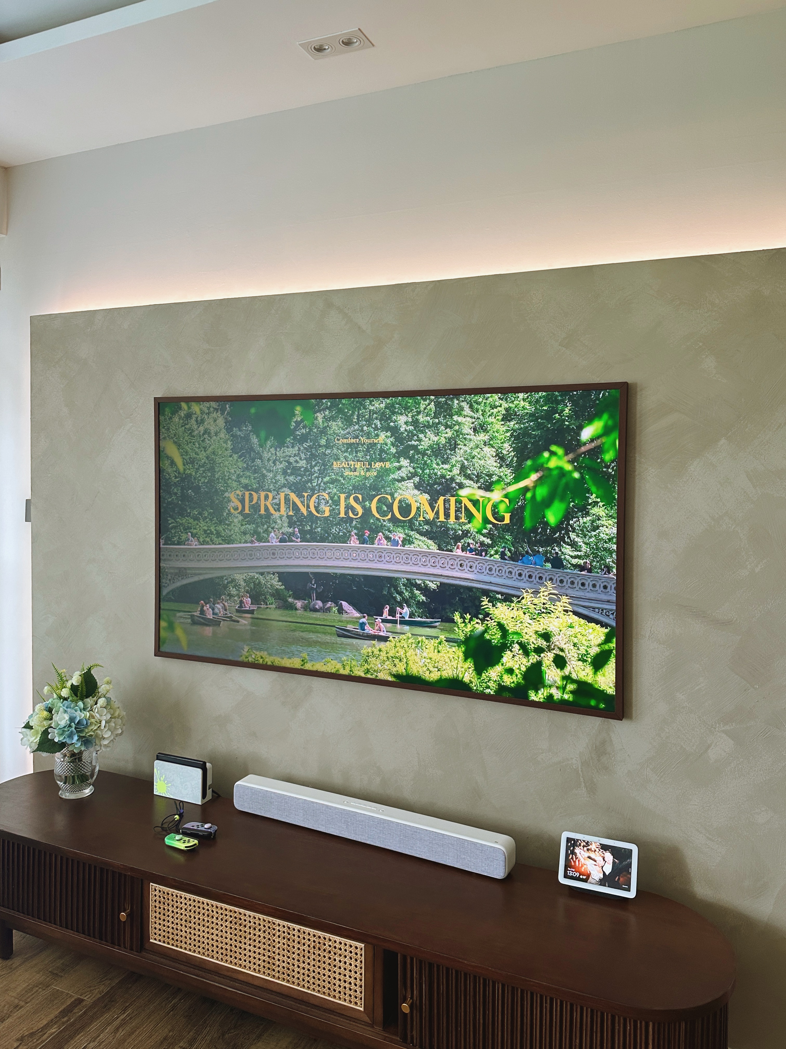 Our renovation journey as 2 "broke" newlyweds - Spring ambiance, serene landscape, lush greenery, tranquil river, people