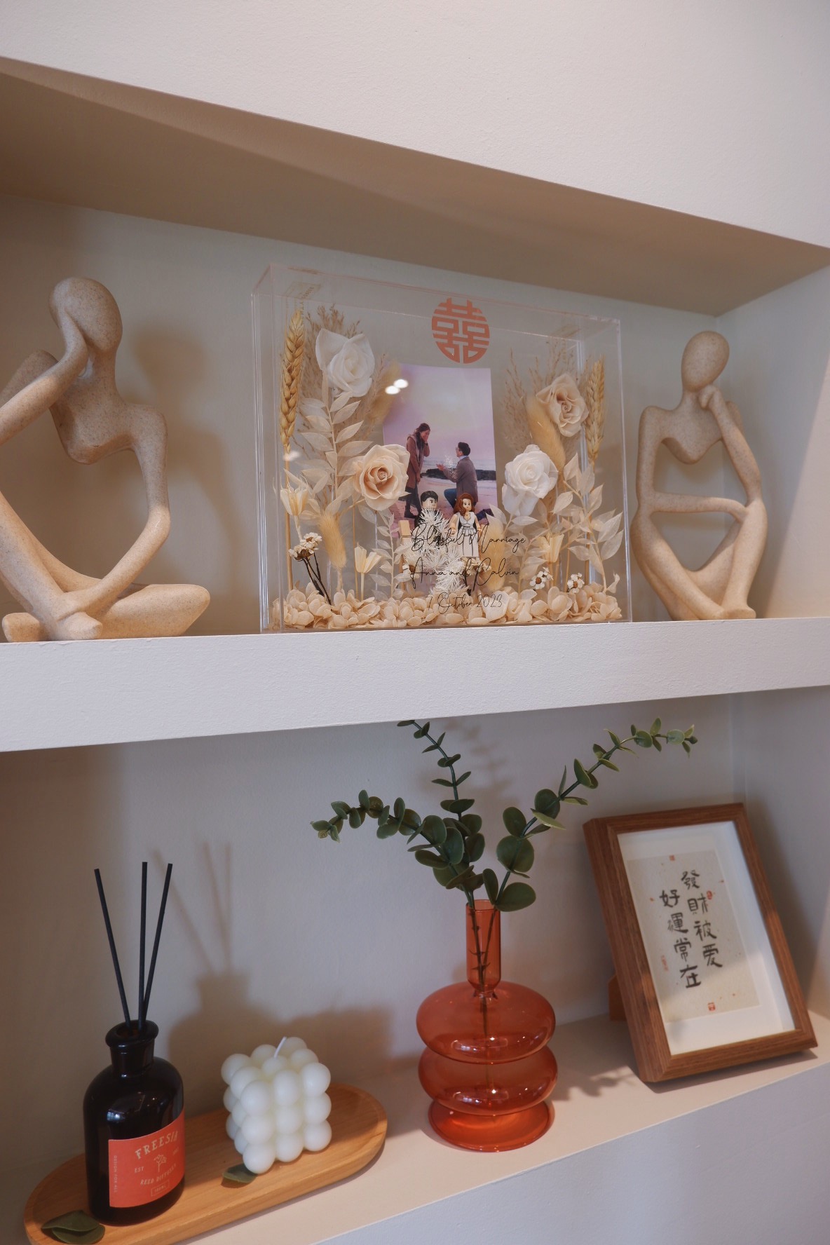 Our renovation journey as 2 "broke" newlyweds - vintage wedding photo, couple portrait, anniversary photo, black incense