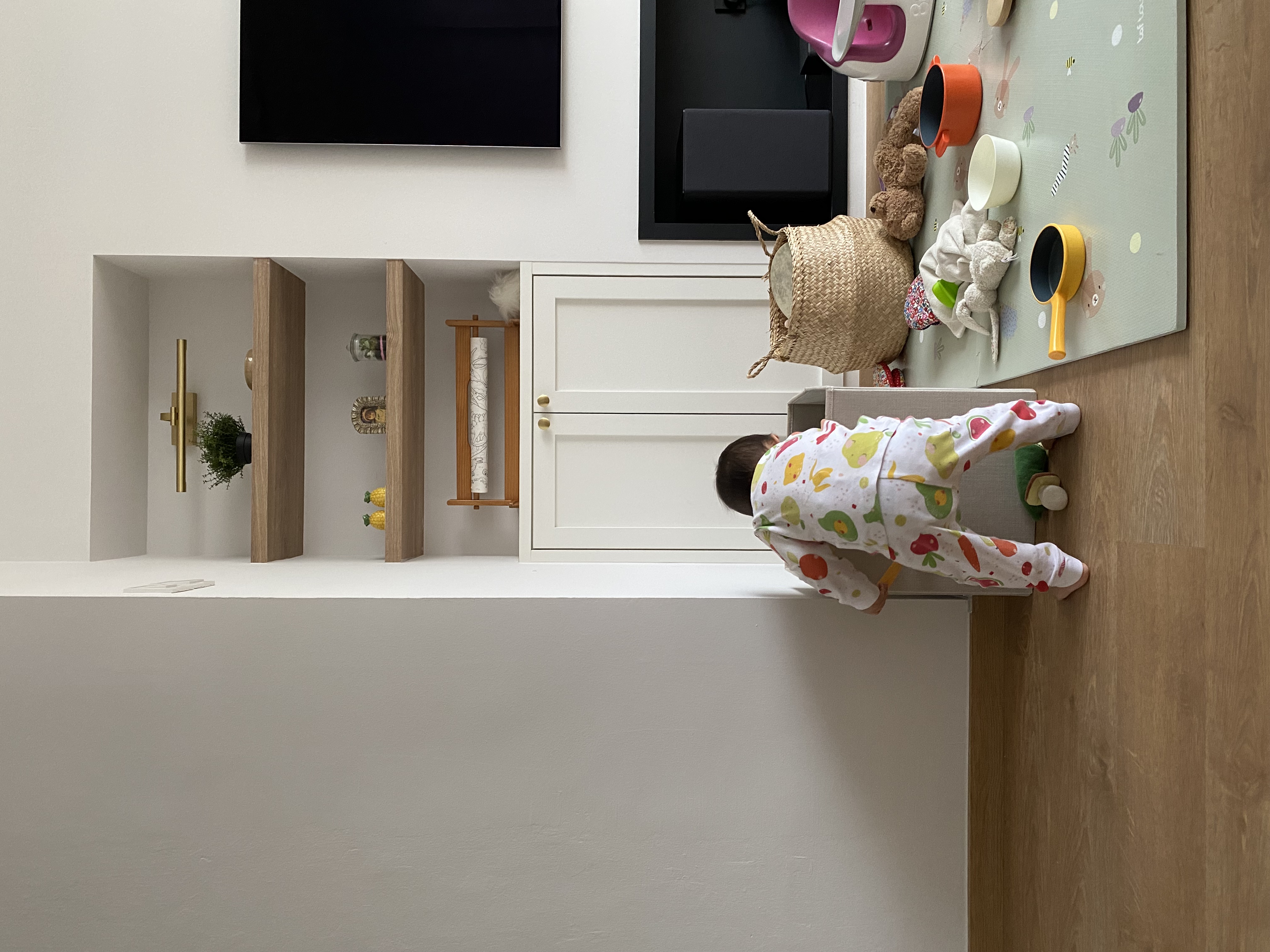 Our Family Friendly Haven: A Modern Farmhouse Living Room - modern nursery, child's playroom, cozy corner, white walls