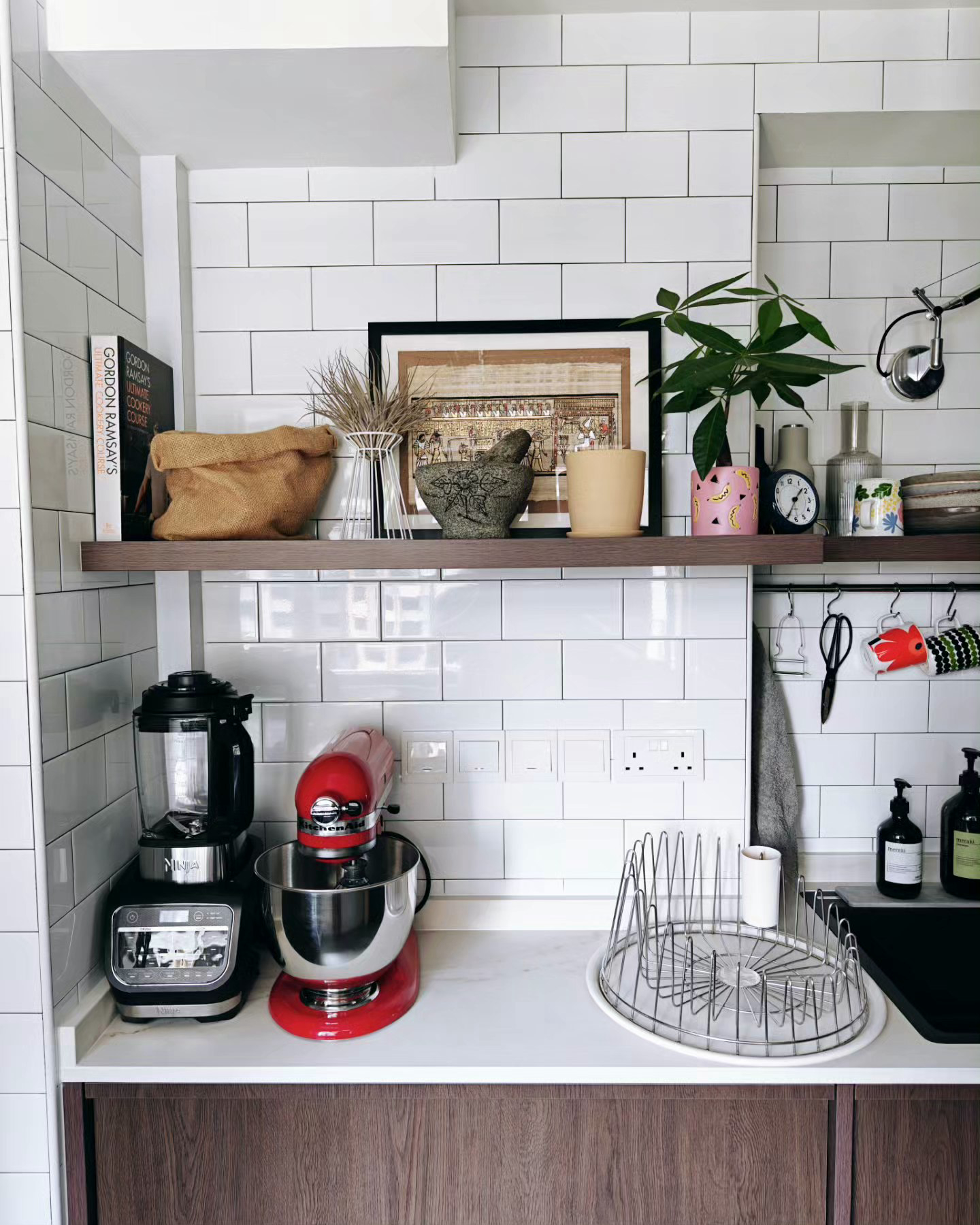 Achieving Our Kitchen Goals Despite A Little Hiccup! - White tiled kitchen wall, modern kitchen design, minimalist decor