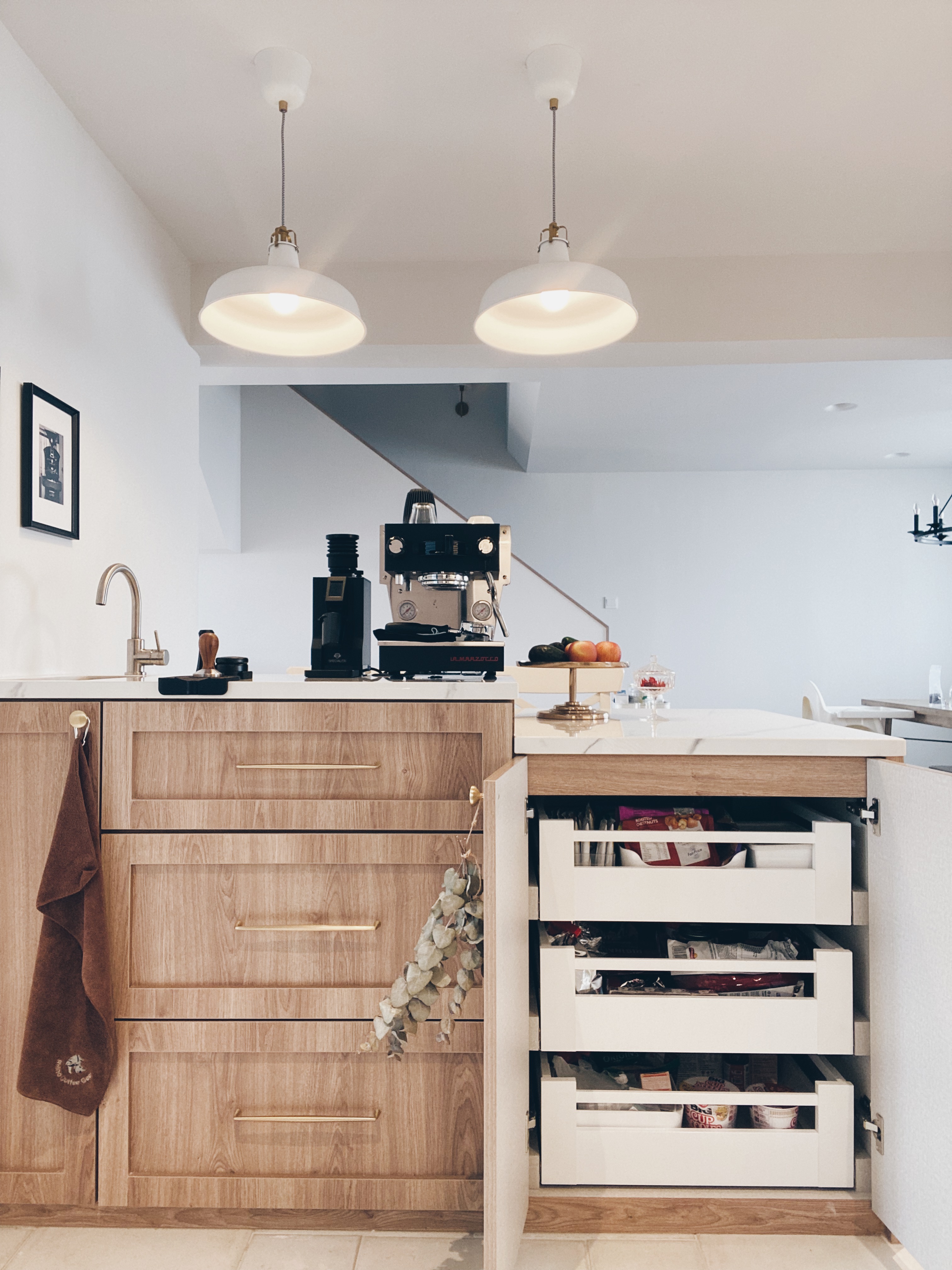 I love a white kitchen, it’s ruining my life, UNTIL ... - Wooden kitchen cabinets, modern design, white countertops