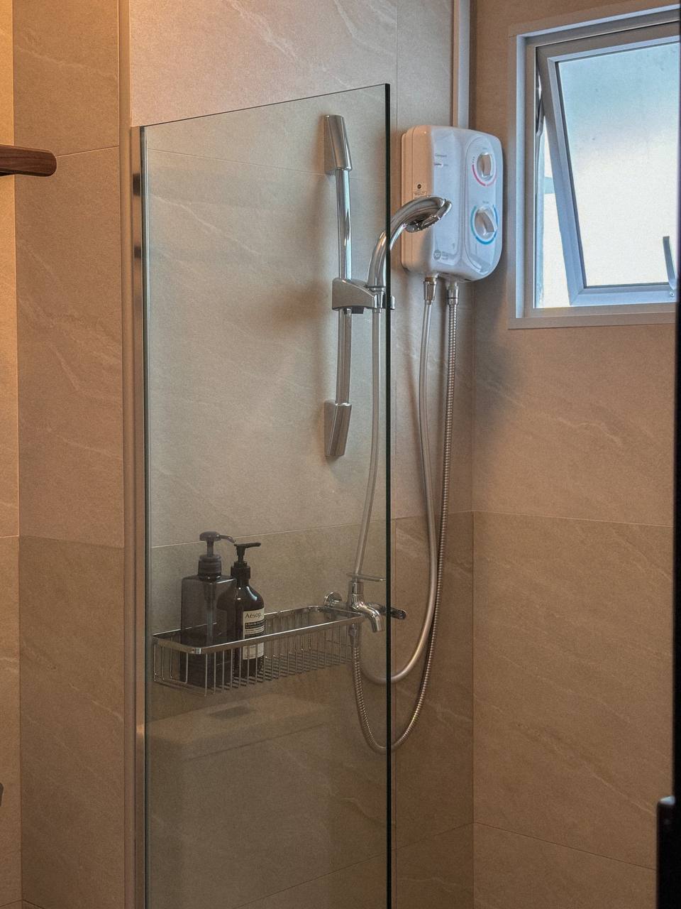 Our Biggest Reno Regrets and Reno Wins - Both in the Bathrooms - glass-enclosed shower, modern design, built-in shower, dual