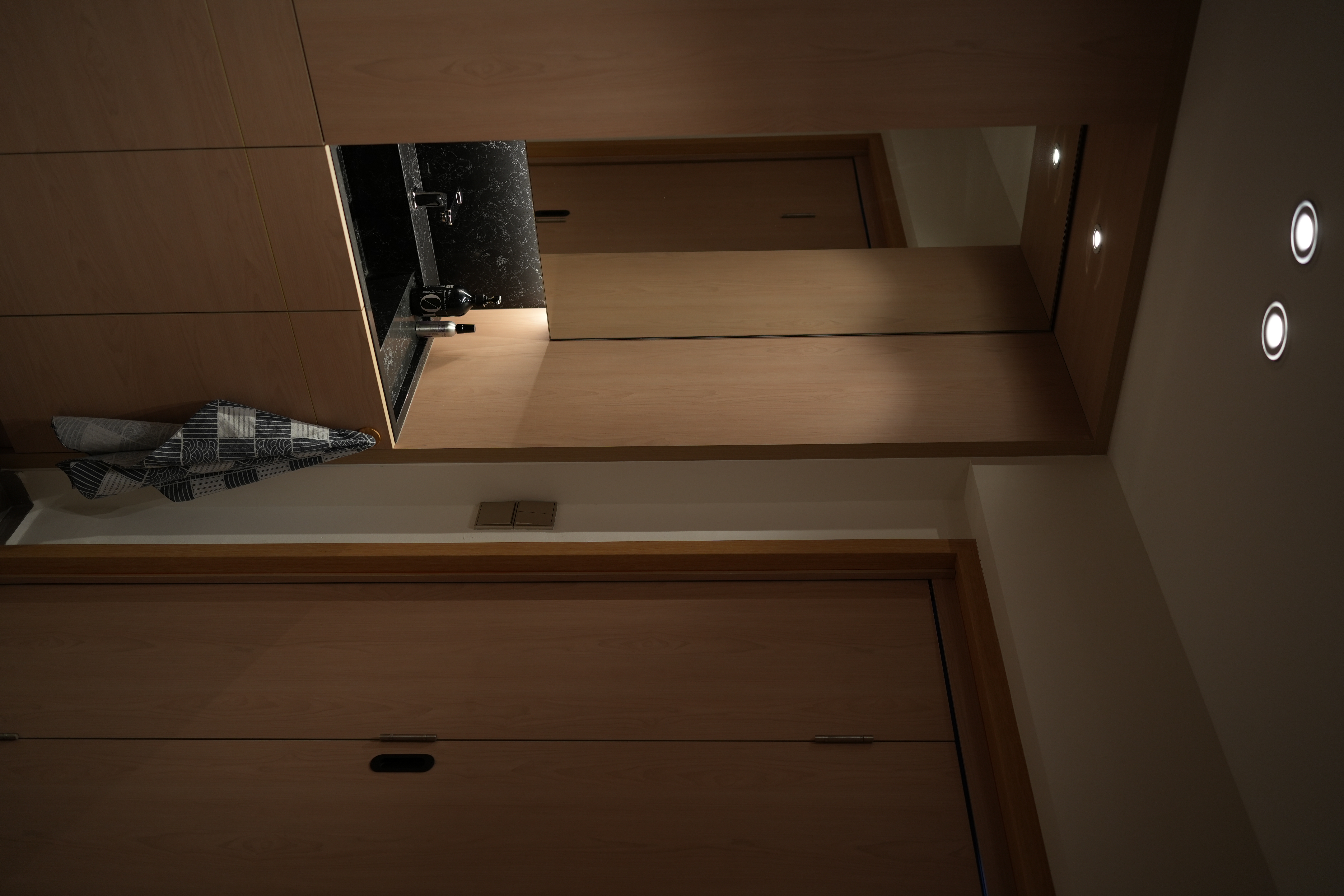 Choosing Lighting: Dimmables, Accents, Moods - Wooden cabinetry, modern design, sleek kitchen, under-counter space