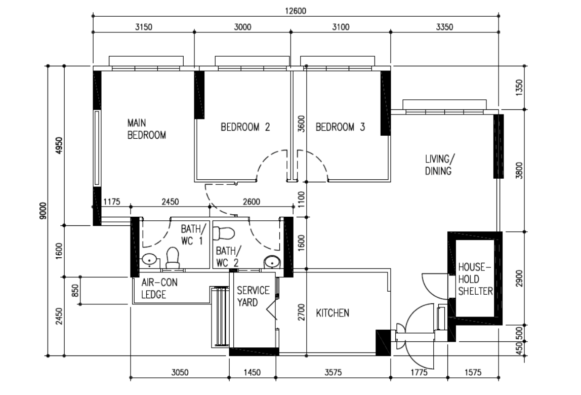 Workspace: We hacked our room into half  - Multi-functional living space with three bedrooms and a kitchen, Comprehensive