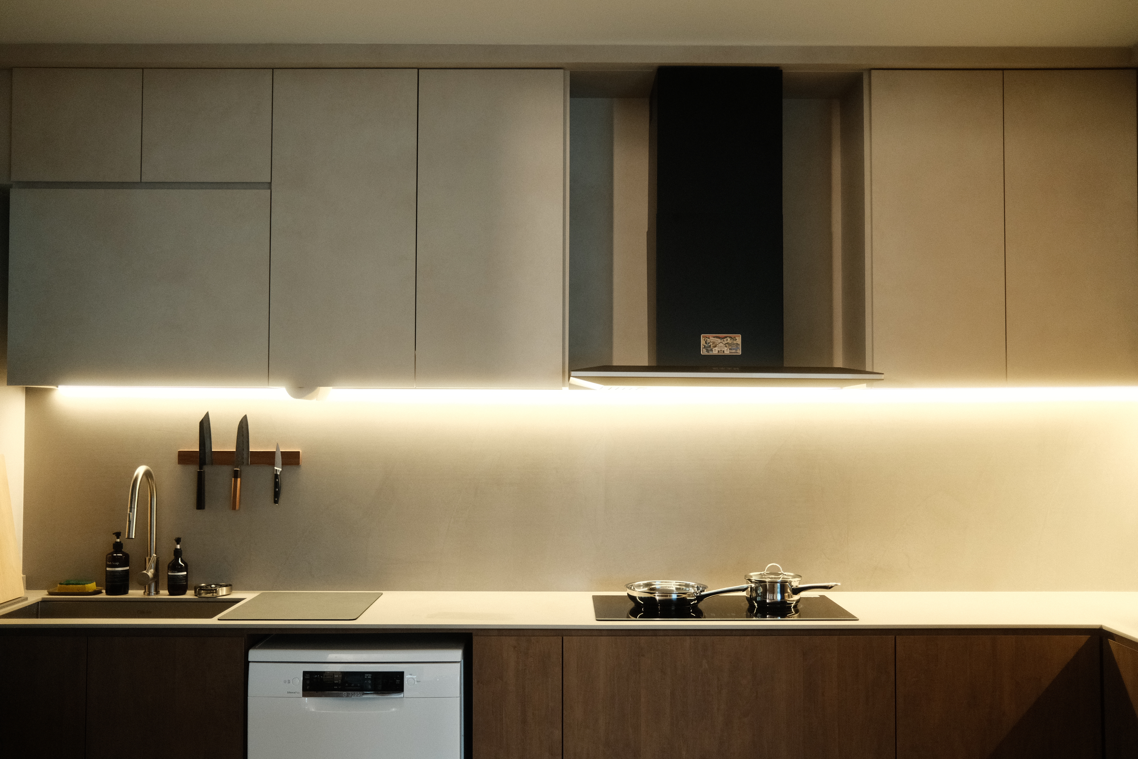 Building the kitchen island of our dreams - modern kitchen, sleek cabinets, minimalist design, stainless steel sink, wooden