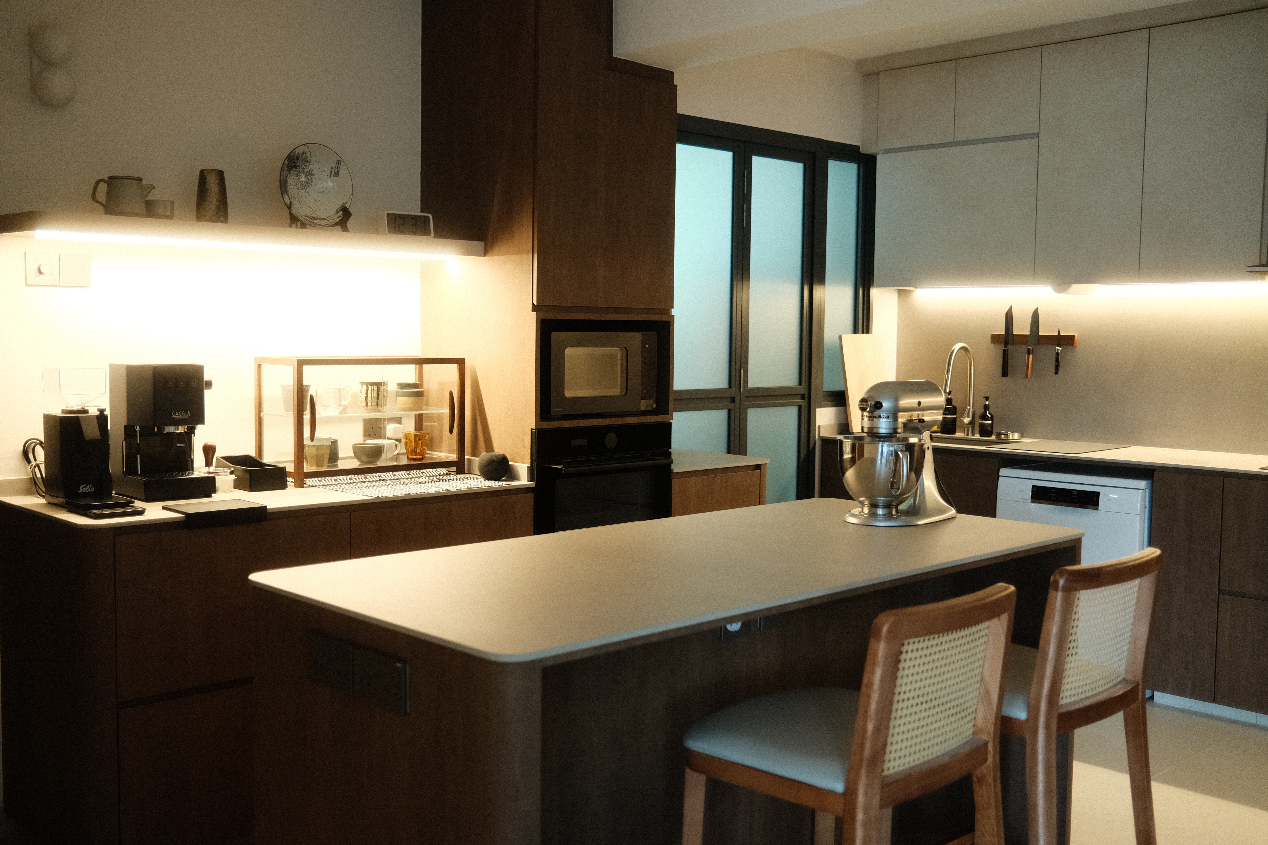 Building the kitchen island of our dreams - Modern kitchen with sleek design, wooden cabinets, stainless steel appliances