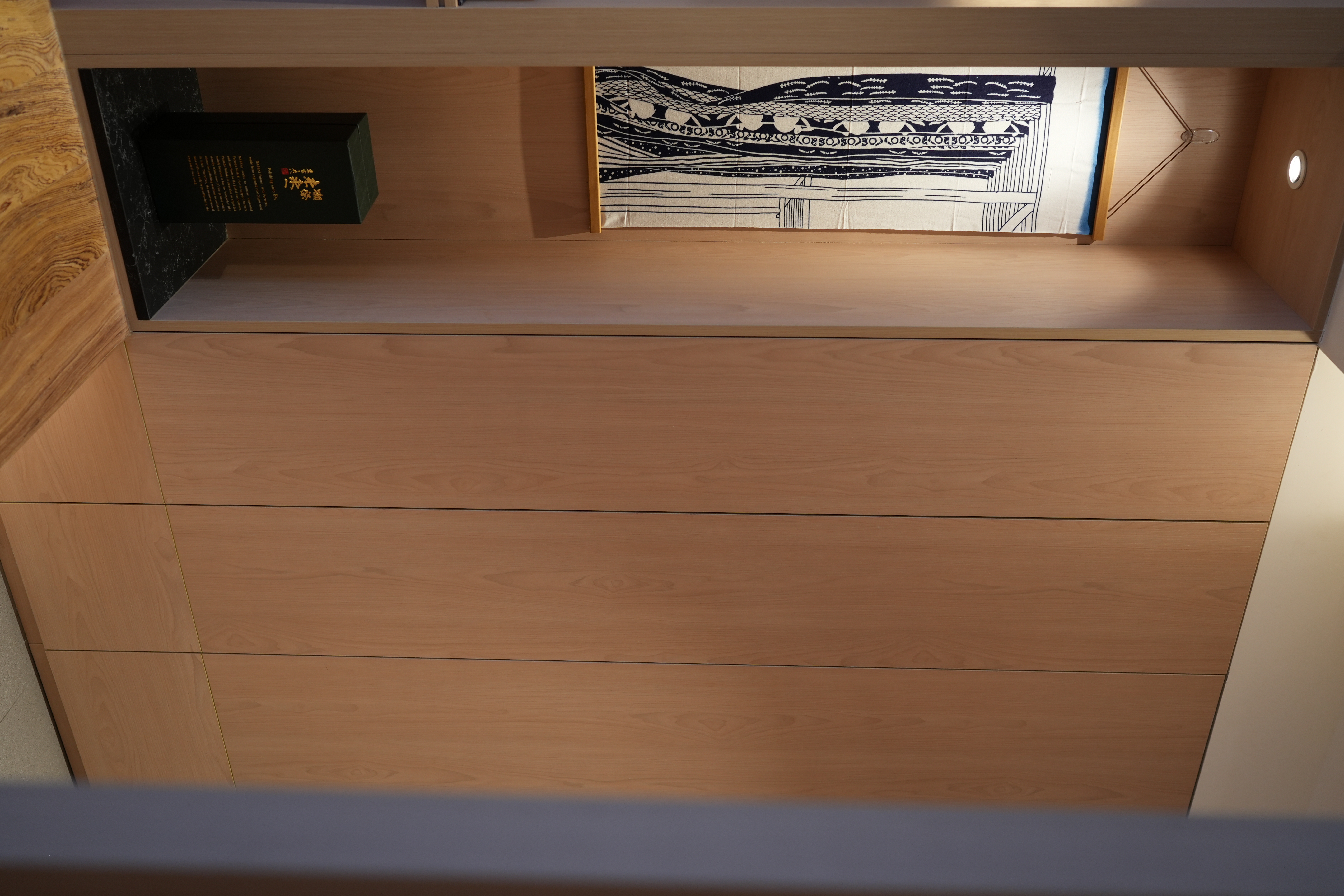 Entryway: Putting the "Ta-da" in "Tadaima" with Mod-Trad Japan Vibes - Wooden interior, minimalist design, wooden shelves
