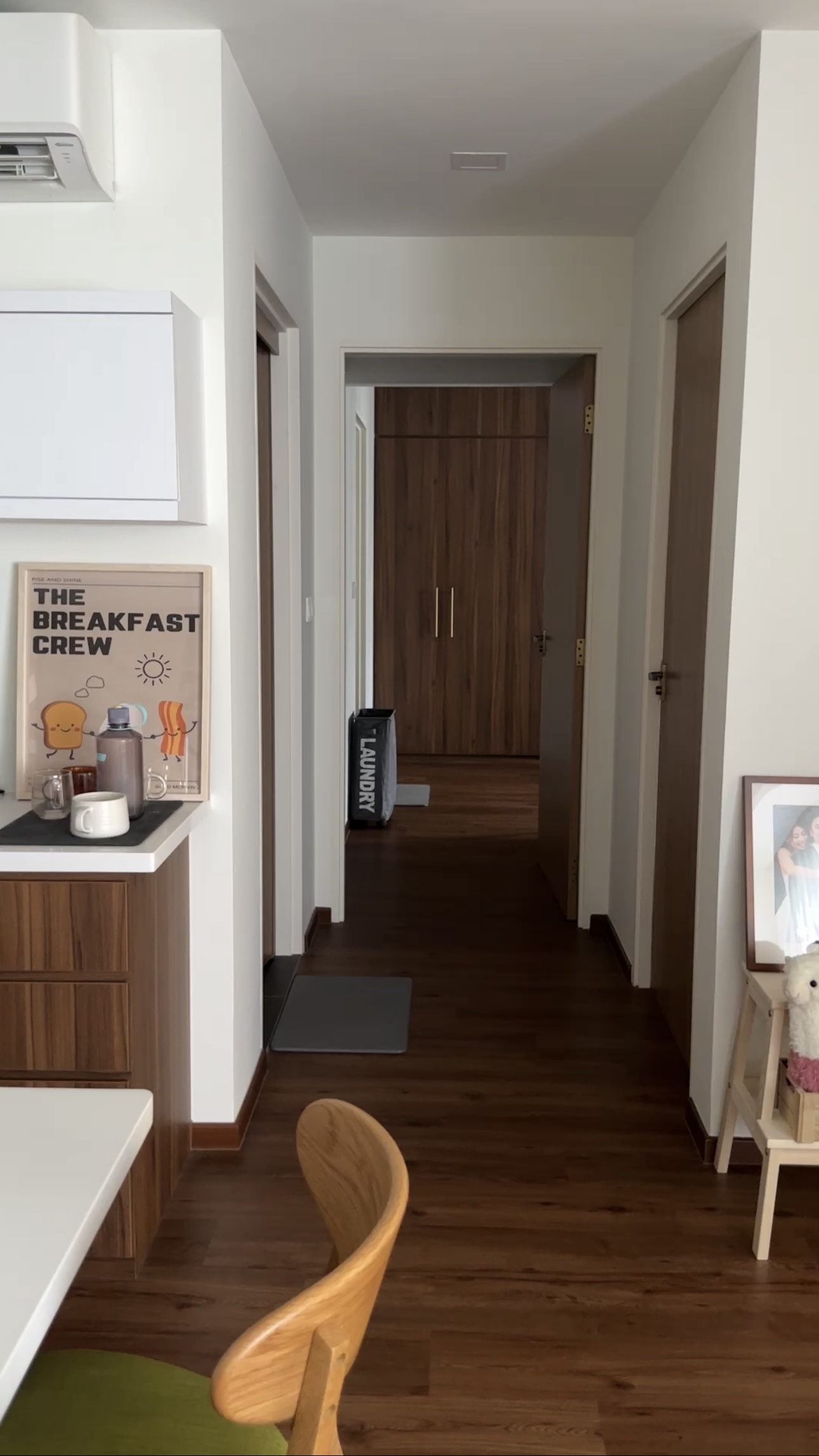 Before and after home transformation!!  - Modern kitchen interior, minimalist design, white cabinetry, wooden countertops