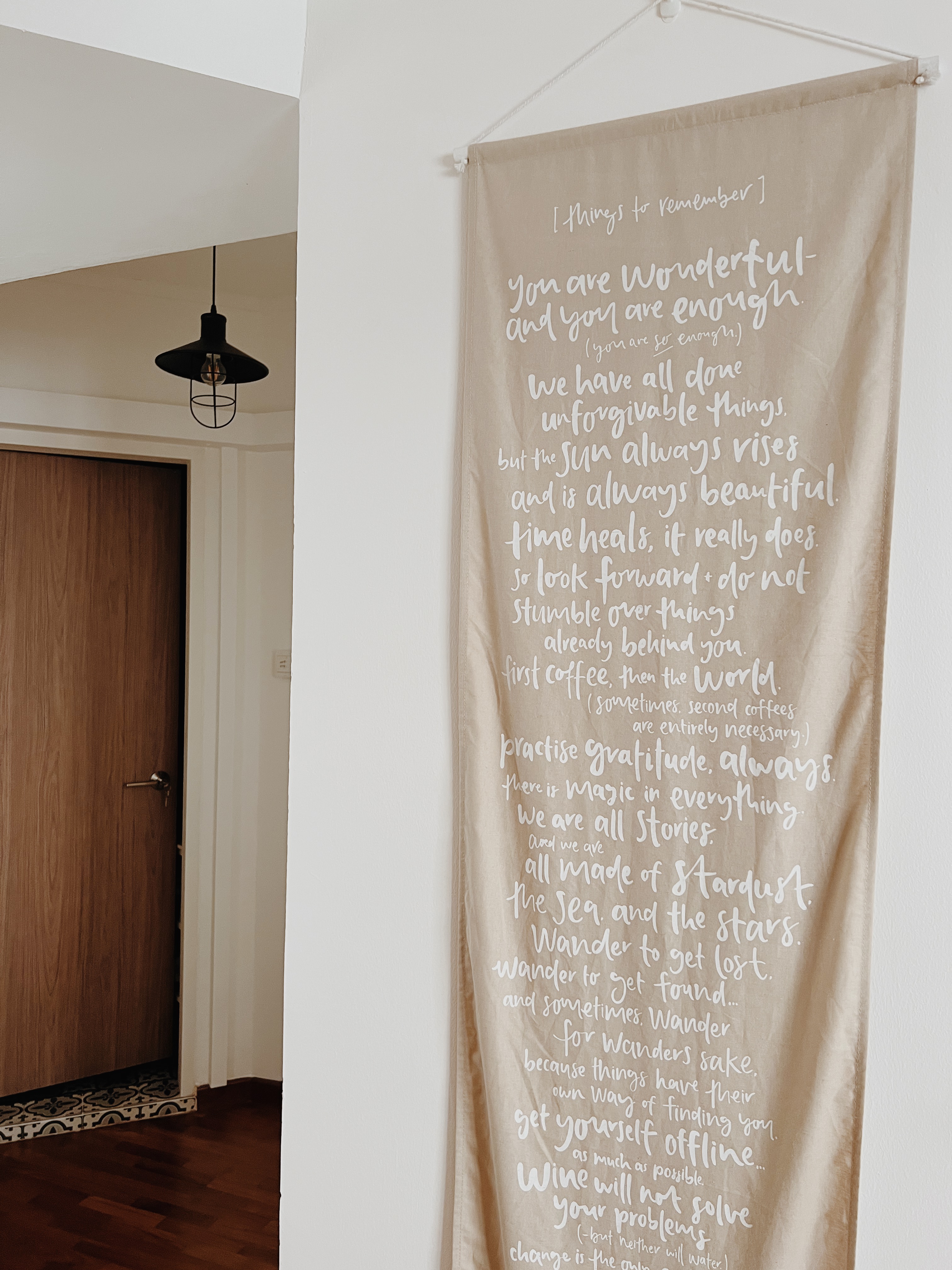 Classic Farmhouse Bathroom Design with Circle Windows in 4Rm HDB  - Interior wall with beige curtain displaying inspirational