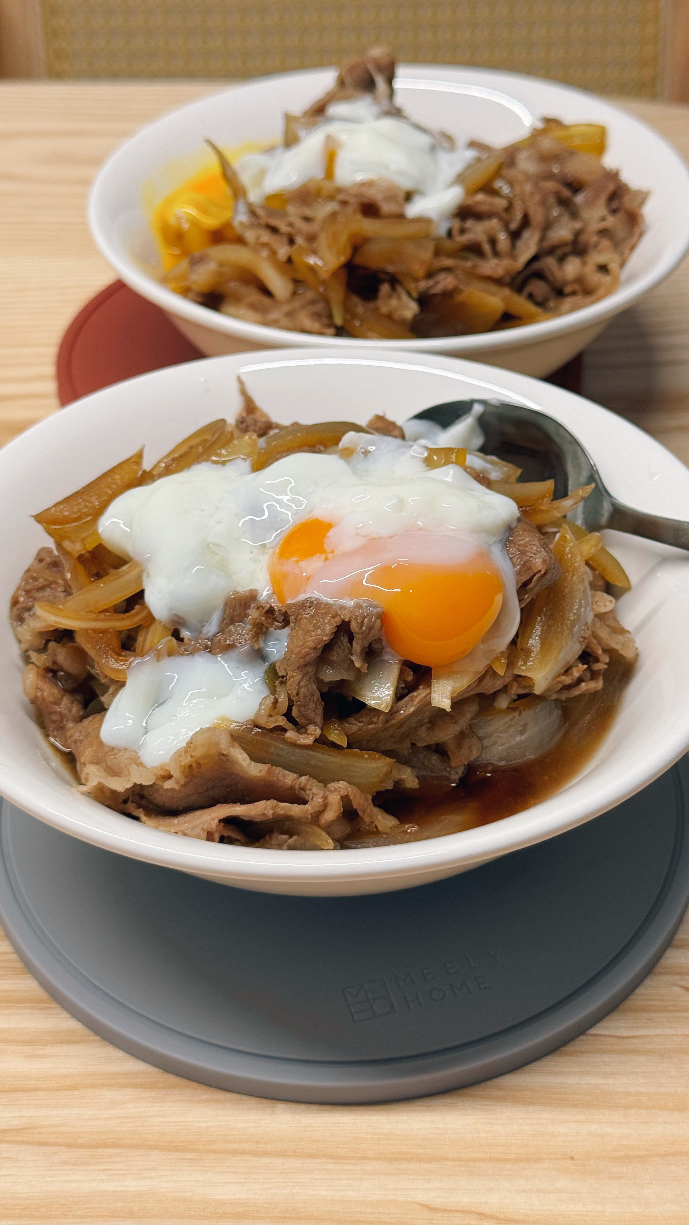 Weekends are for the tofus to nua at home 🏠 - roast beef, scrambled eggs, white sauce, meatloaf, hearty meal, savory dish