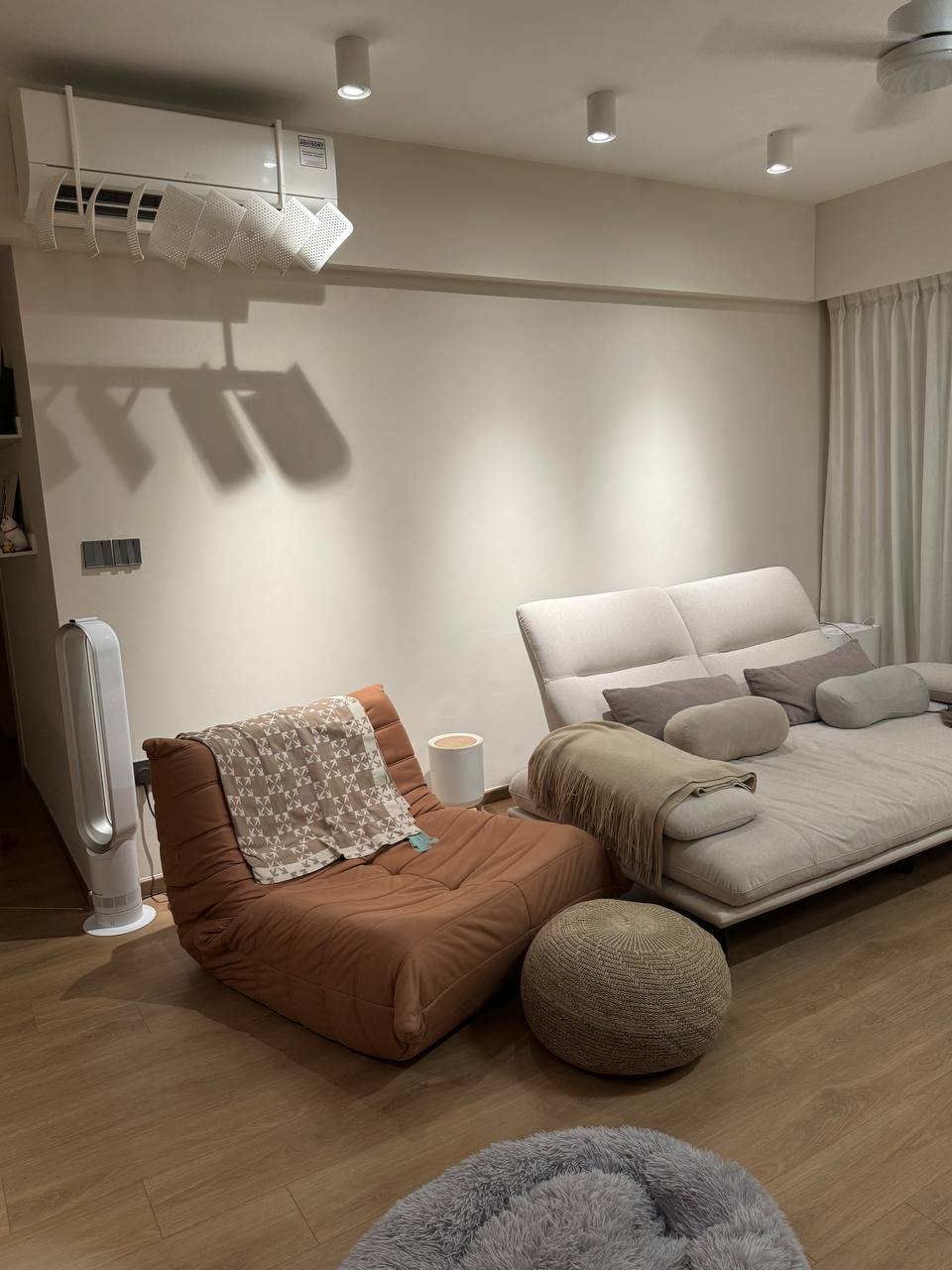Cosy Corners around the house that we love! - Modern living room, cozy seating area, minimalist design, neutral color