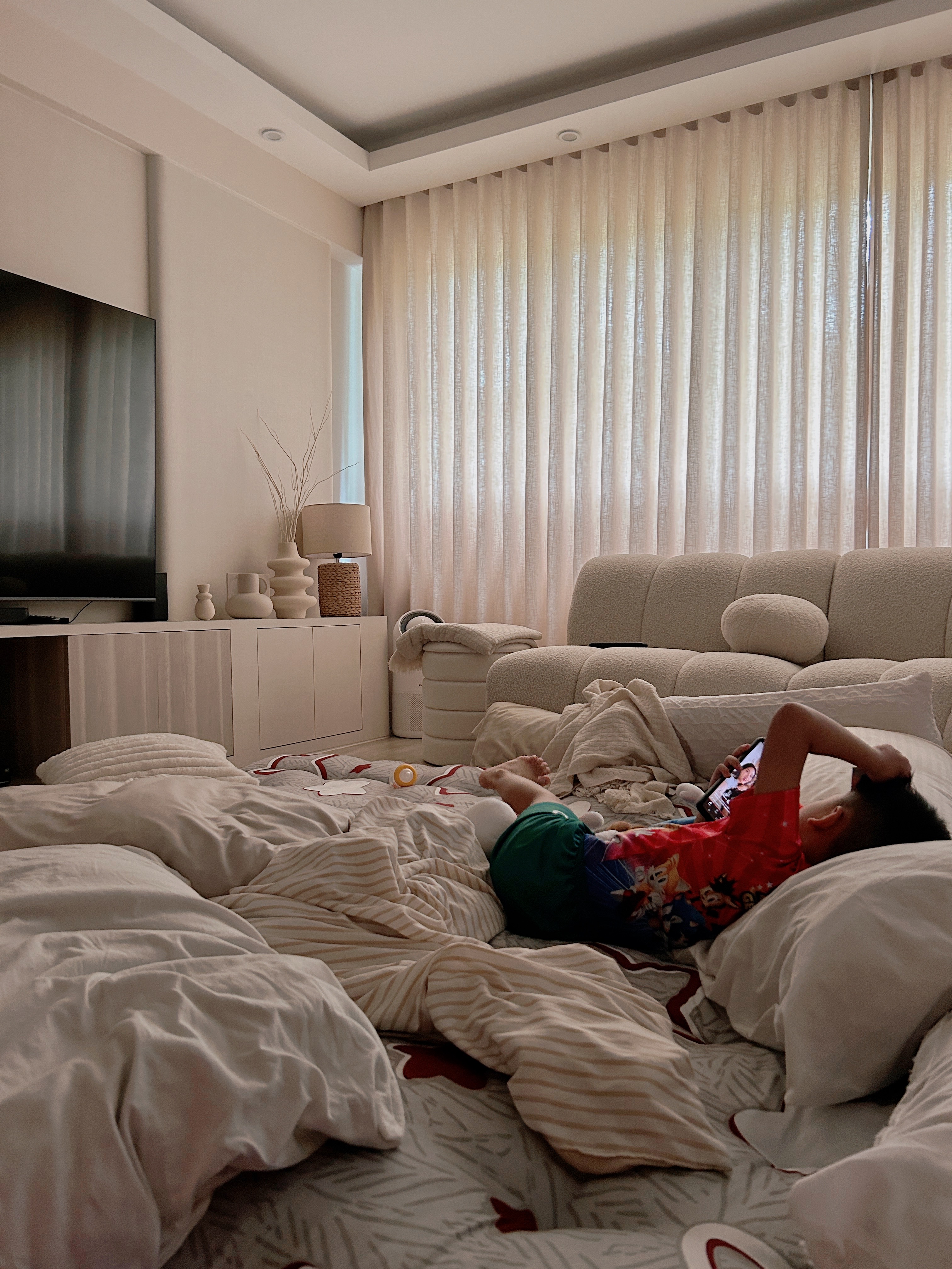 Guess our Favourite Spot to chill? - Modern living room, cozy bedroom, child's bed, child's playroom, child's bed with