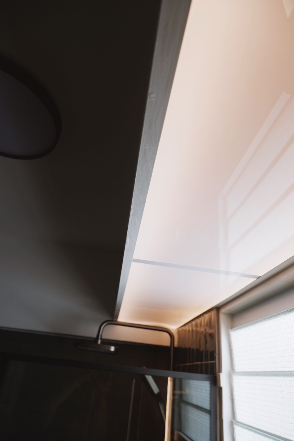 Our Bathrooms: My husband and I designed a bathroom each - Modern interior design, minimalist decor, sleek ceiling light