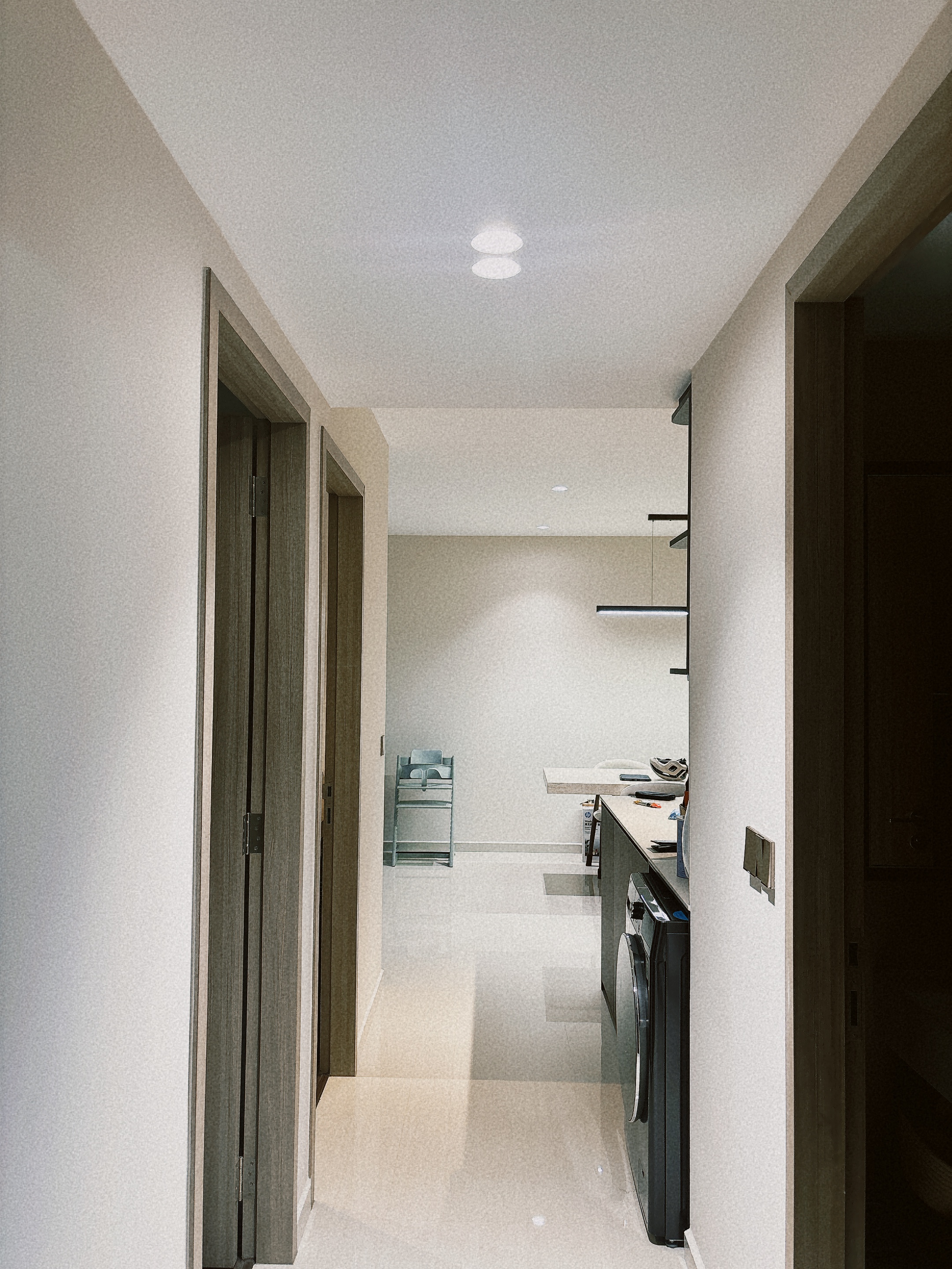 Keeping things simple when you can’t decide  - Modern minimalist kitchen, sleek cabinetry, open shelving, contemporary