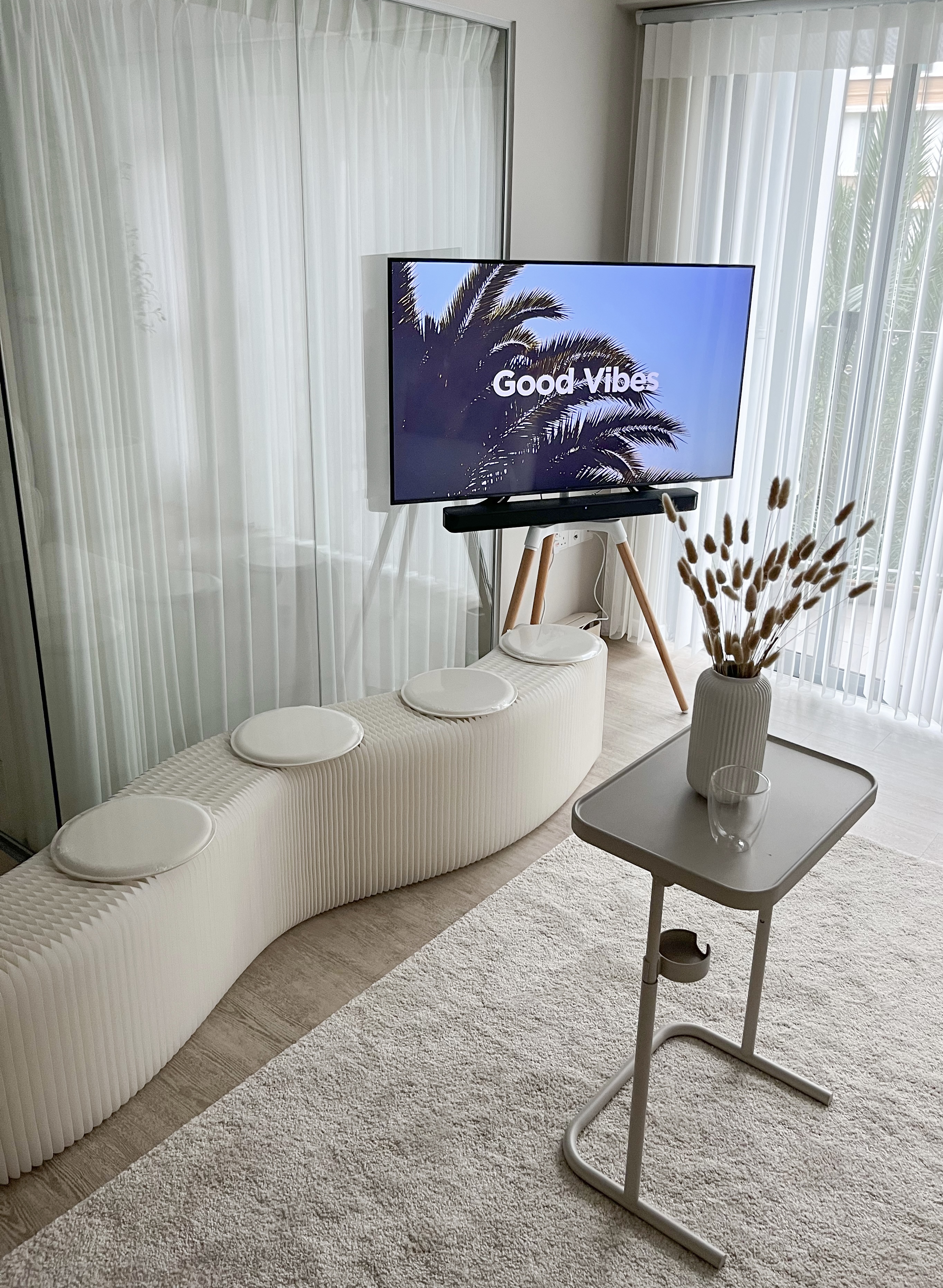 Living Room: Heart of the Home - Modern living room, minimalist design, sleek furniture, contemporary decor, soft lighting