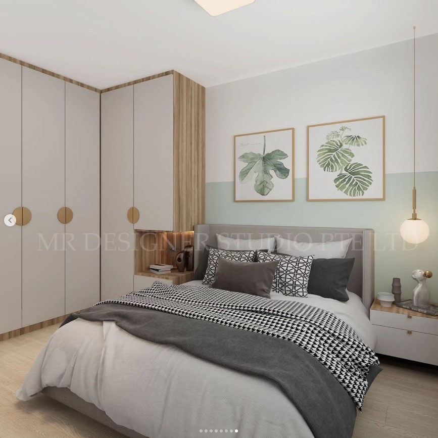 Renders coming to life! - modern bedroom, contemporary design, minimalist decor, cozy atmosphere, neutral color palette