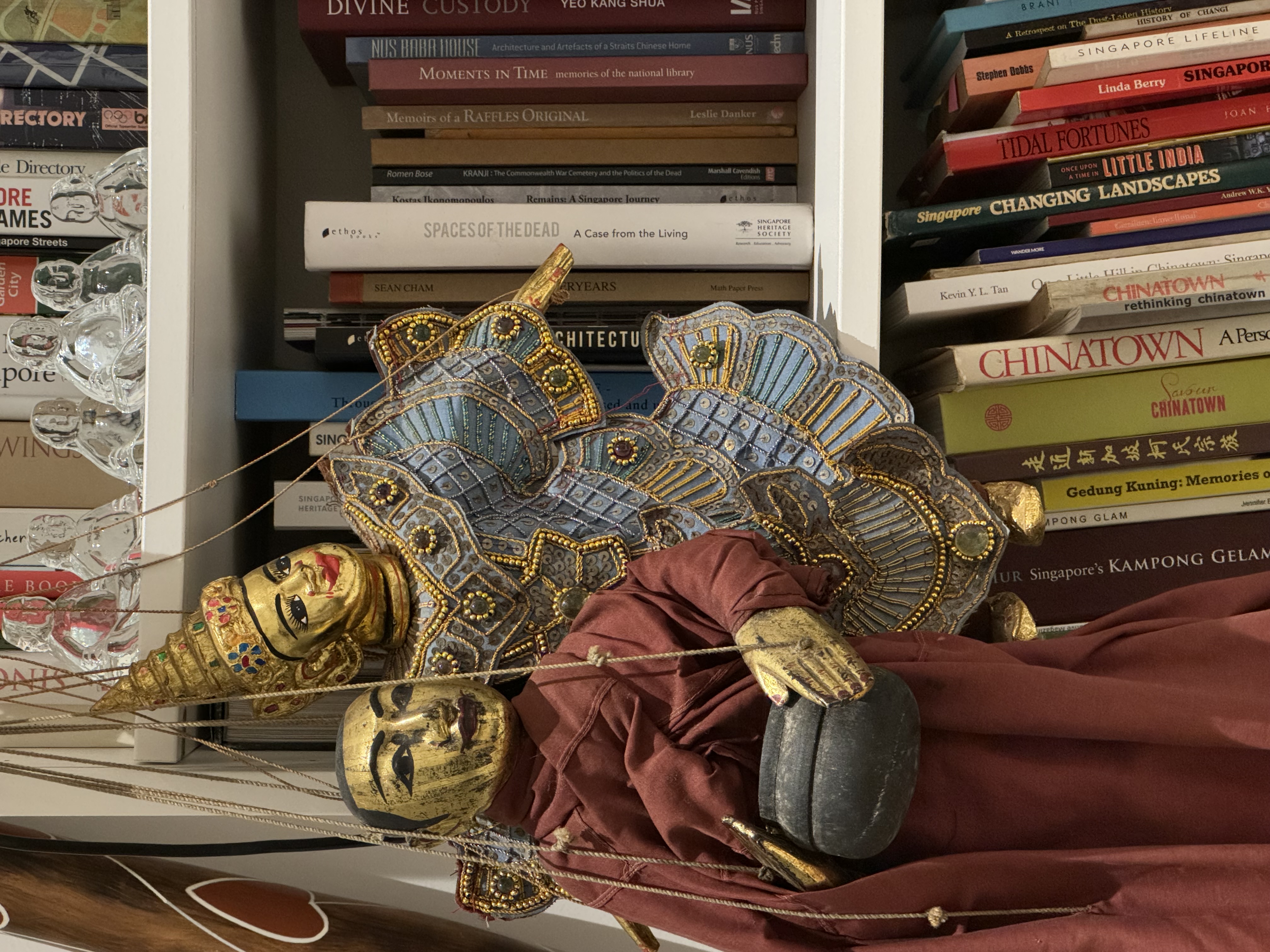 Art & Home Decor @ Rumah Beacon - Intricately decorated, golden Buddha statue with intricate patterns and jewels, resting on