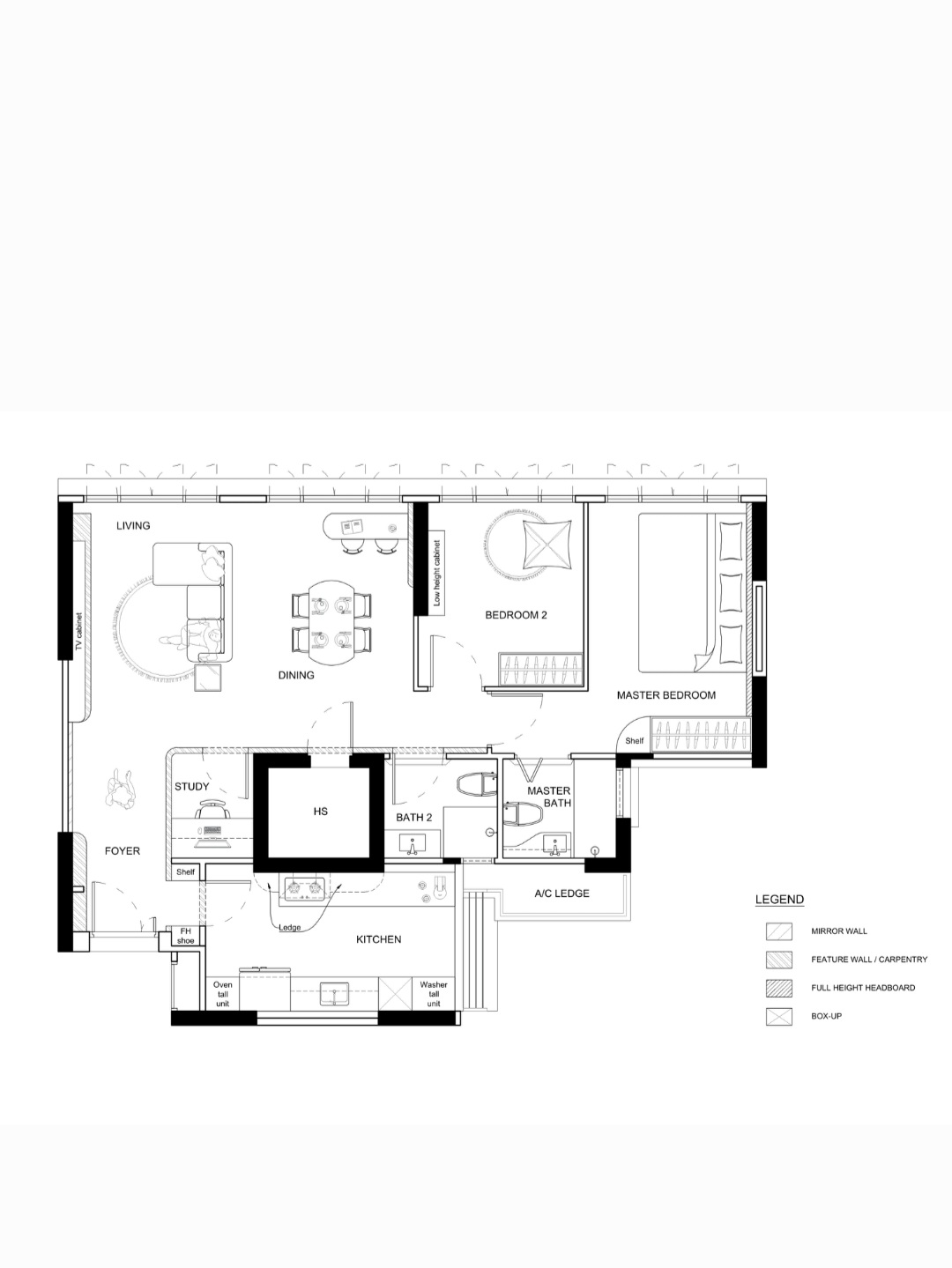 Functional or Aesthetics? Our $100K Modern Minimalist 4Room HDB! - Living area, dining area, master bedroom, master bathroom