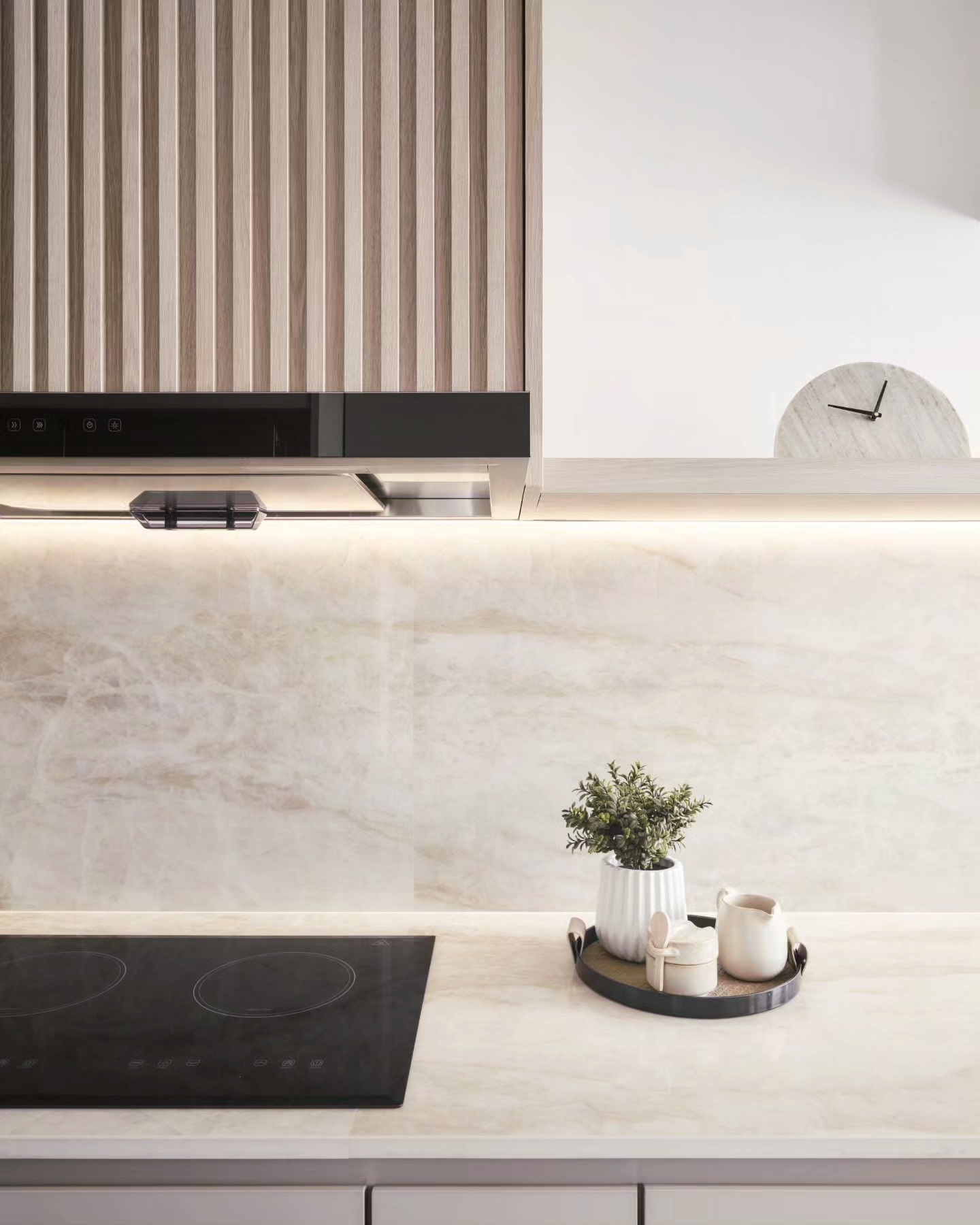 Functional or Aesthetics? Our $100K Modern Minimalist 4Room HDB! - Wooden paneling, sleek design, modern kitchen, minimalist