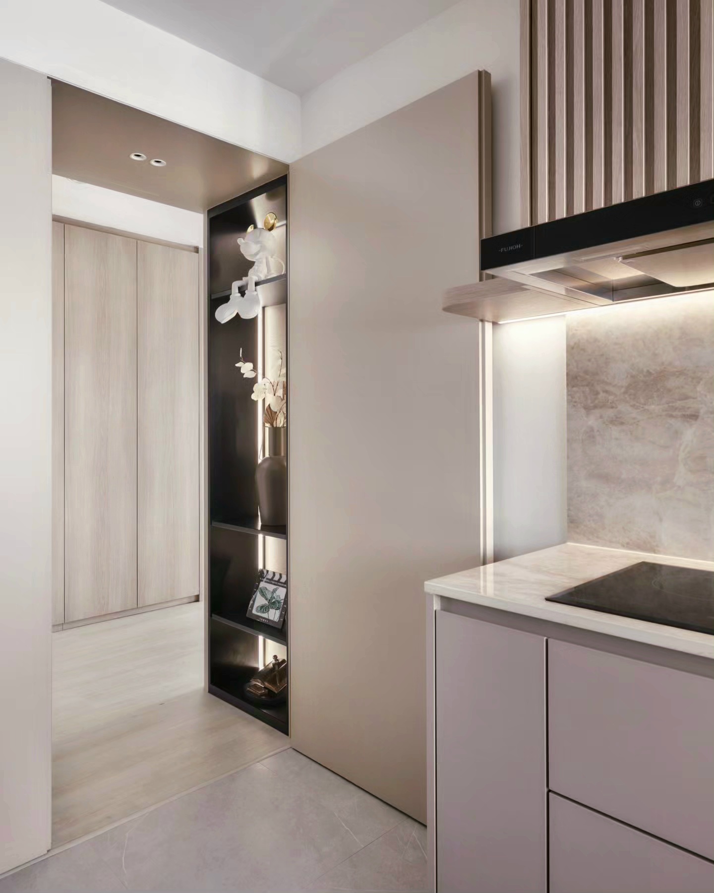 Functional or Aesthetics? Our $100K Modern Minimalist 4Room HDB! - Wooden cabinets, sleek design, modern kitchen, minimalist