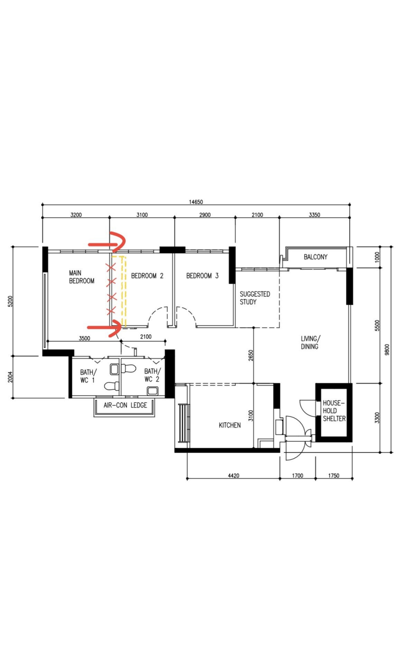 A Self-designed Cosy Abode at Woodleigh Hillside - Multi-functional living space with bedrooms and study, Balcony area with