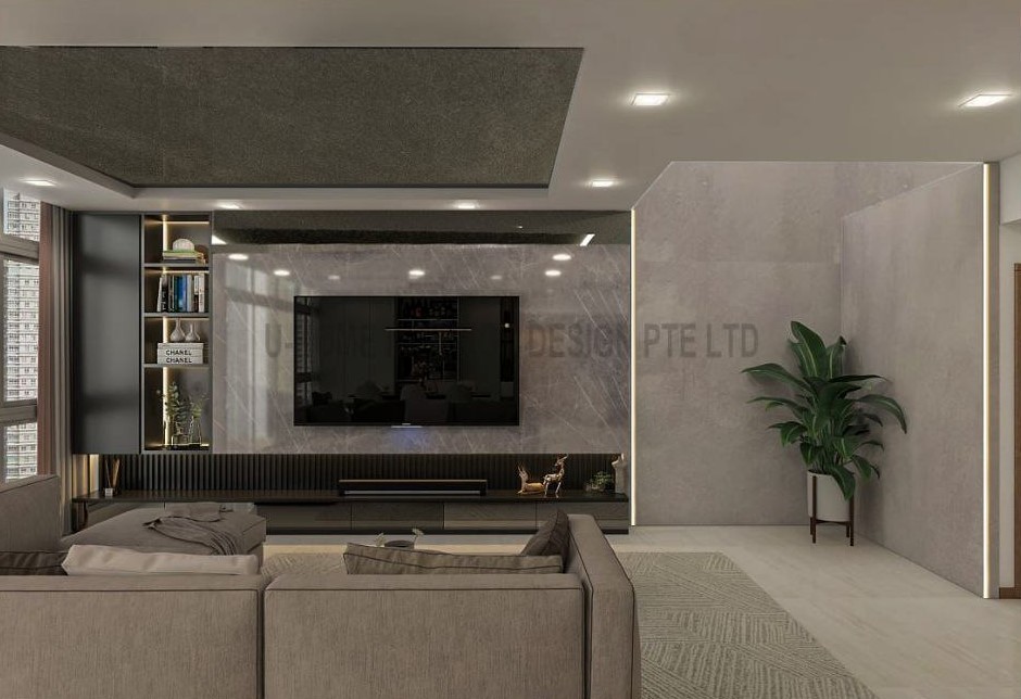 From Renders to Reality: Visualisation is Key! - Modern living room, contemporary design, minimalist decor, large