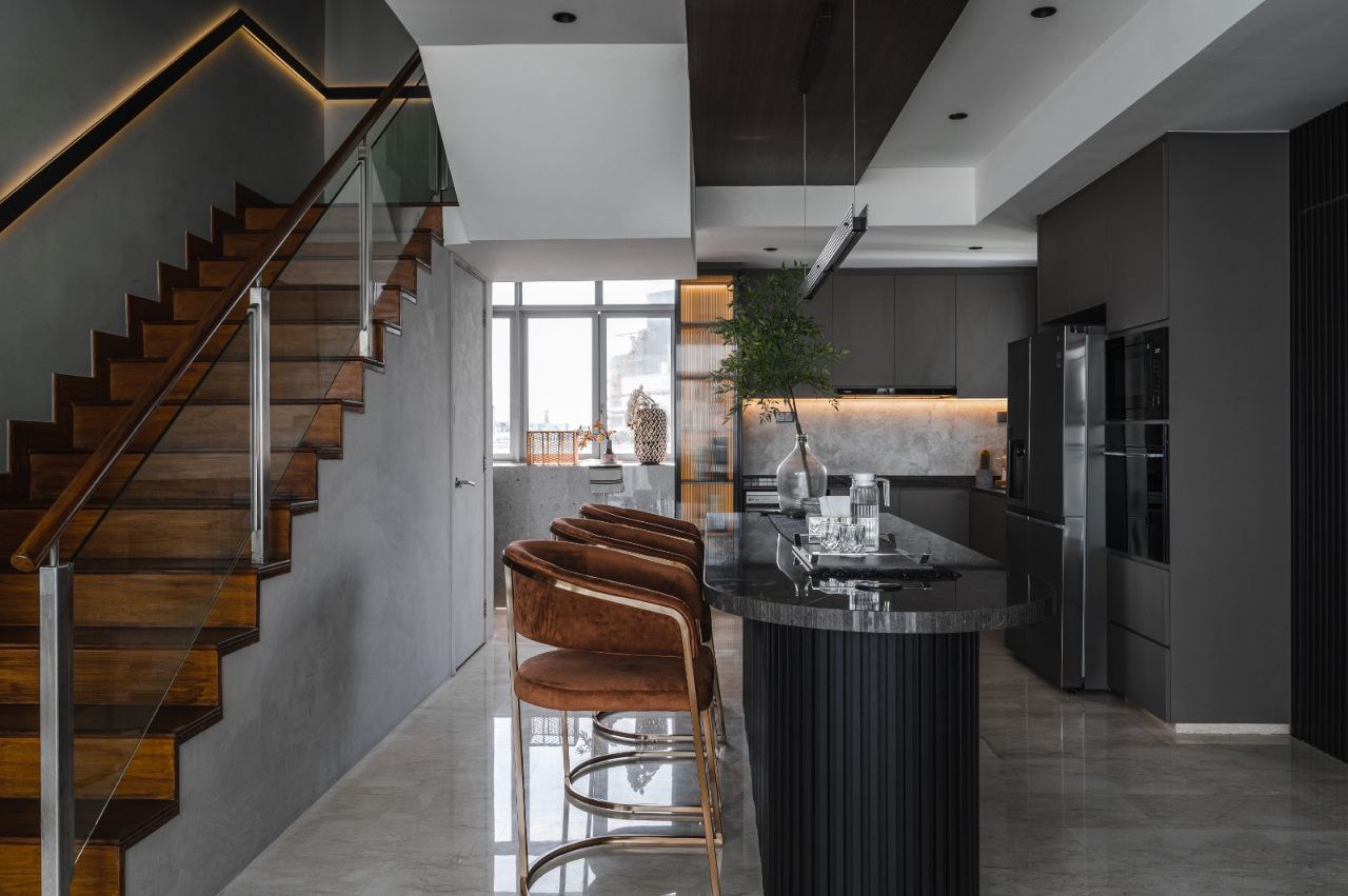 From Renders to Reality: Visualisation is Key! - modern kitchen, contemporary design, sleek cabinetry, dark gray walls