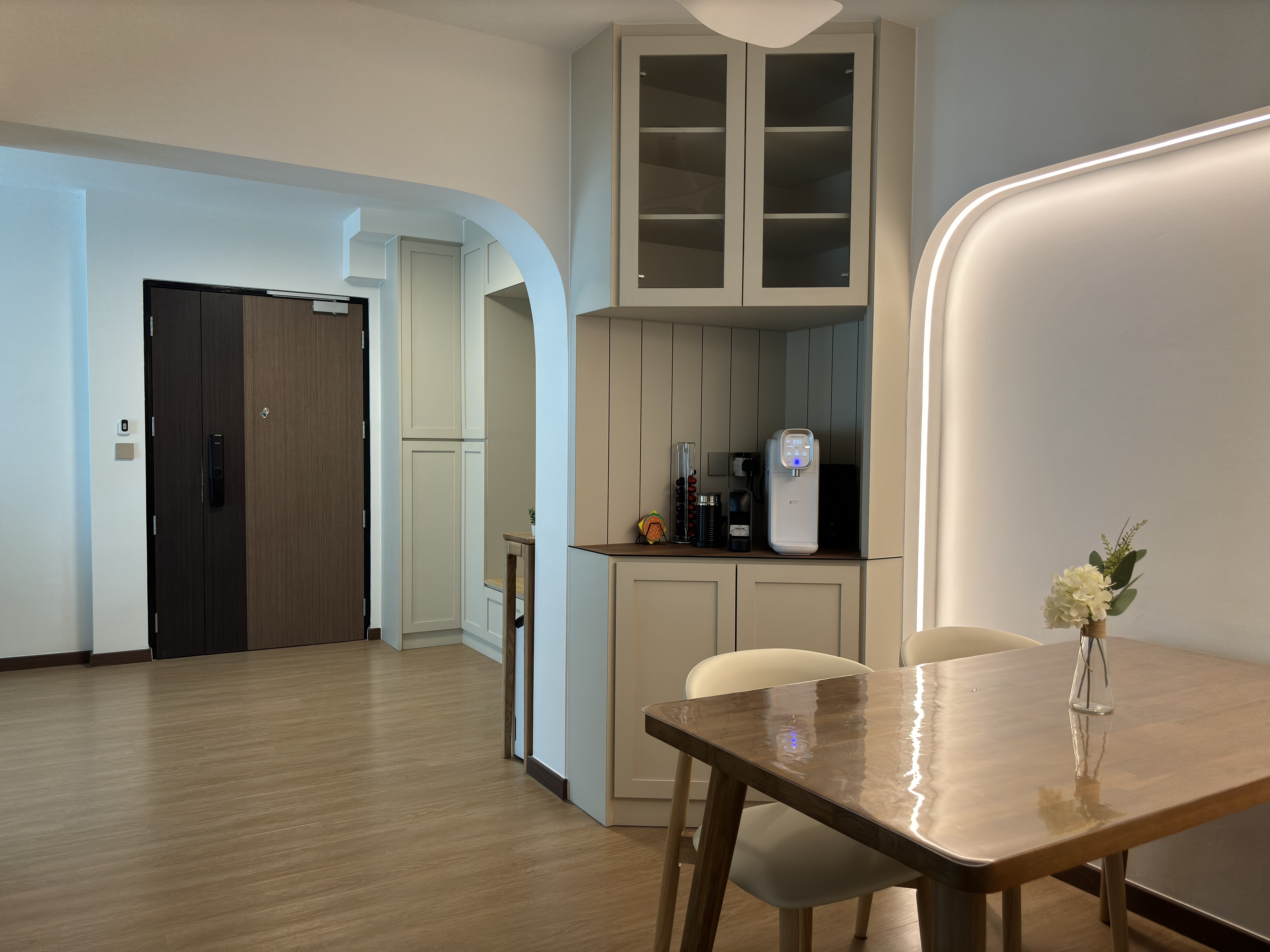 Bright, Airy & Relaxing 4-room Coastal Farmhouse at $40k - Modern kitchen interior, minimalist design, sleek cabinets, open