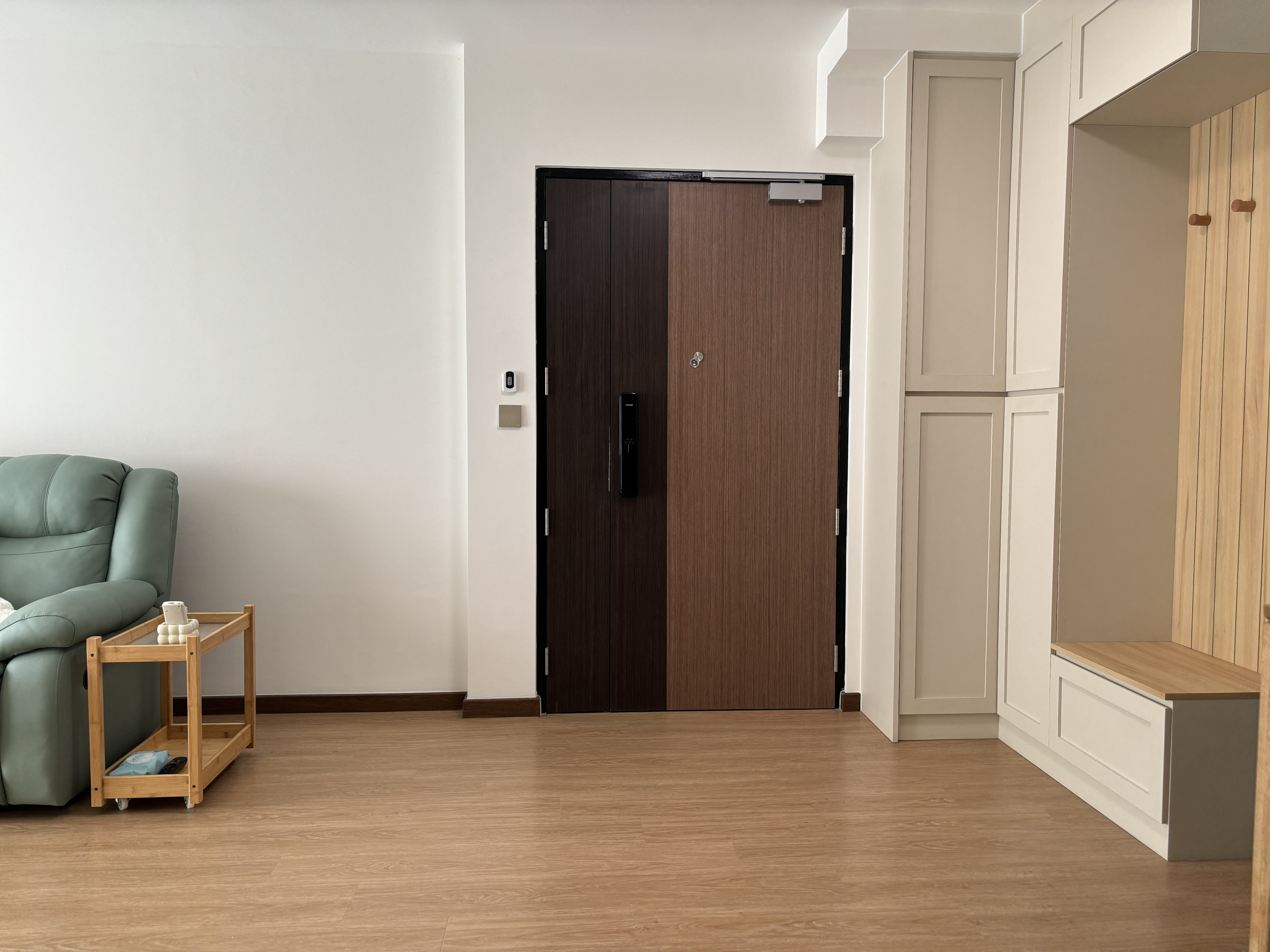 Bright, Airy & Relaxing 4-room Coastal Farmhouse at $40k - Wooden floor, modern living room, minimalist design, light-colored