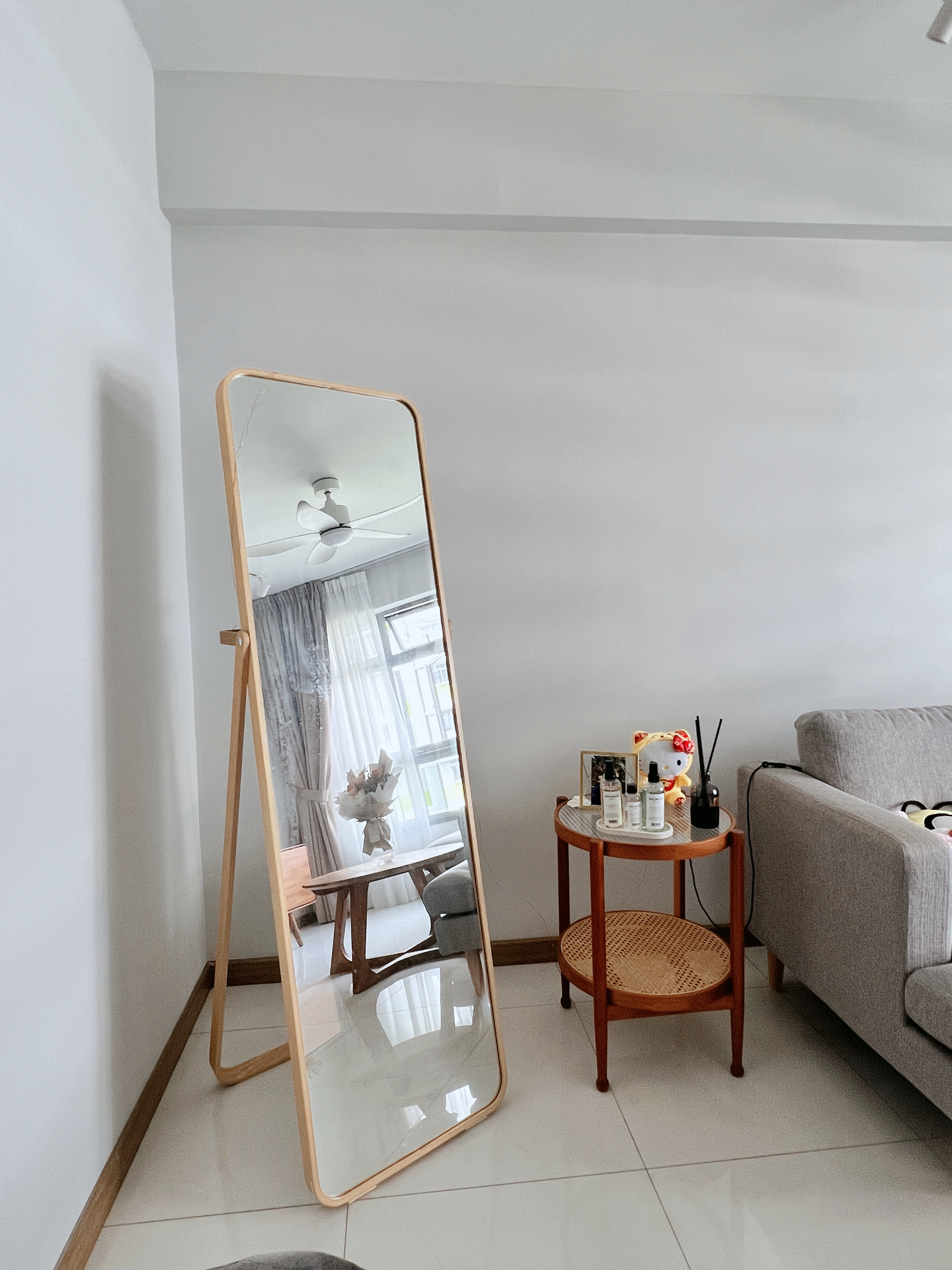 Simple Scandinavian home under $30k renovation in the East - Mirror, standing, white, modern, minimalist, room, bright
