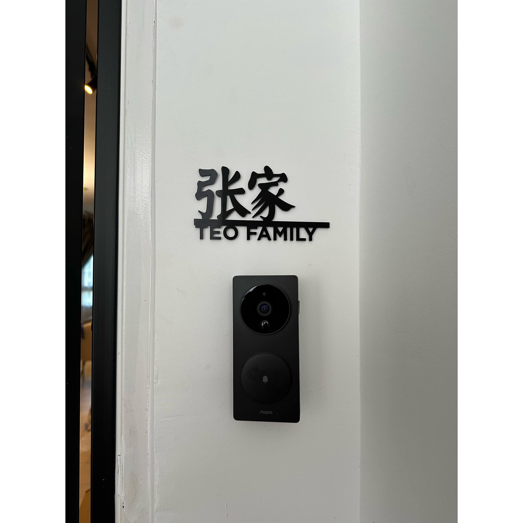 Transforming A 4-room BTO Into A $90k Modern-luxe HDB Hotel  - Smart home security system, black camera, Aqara device