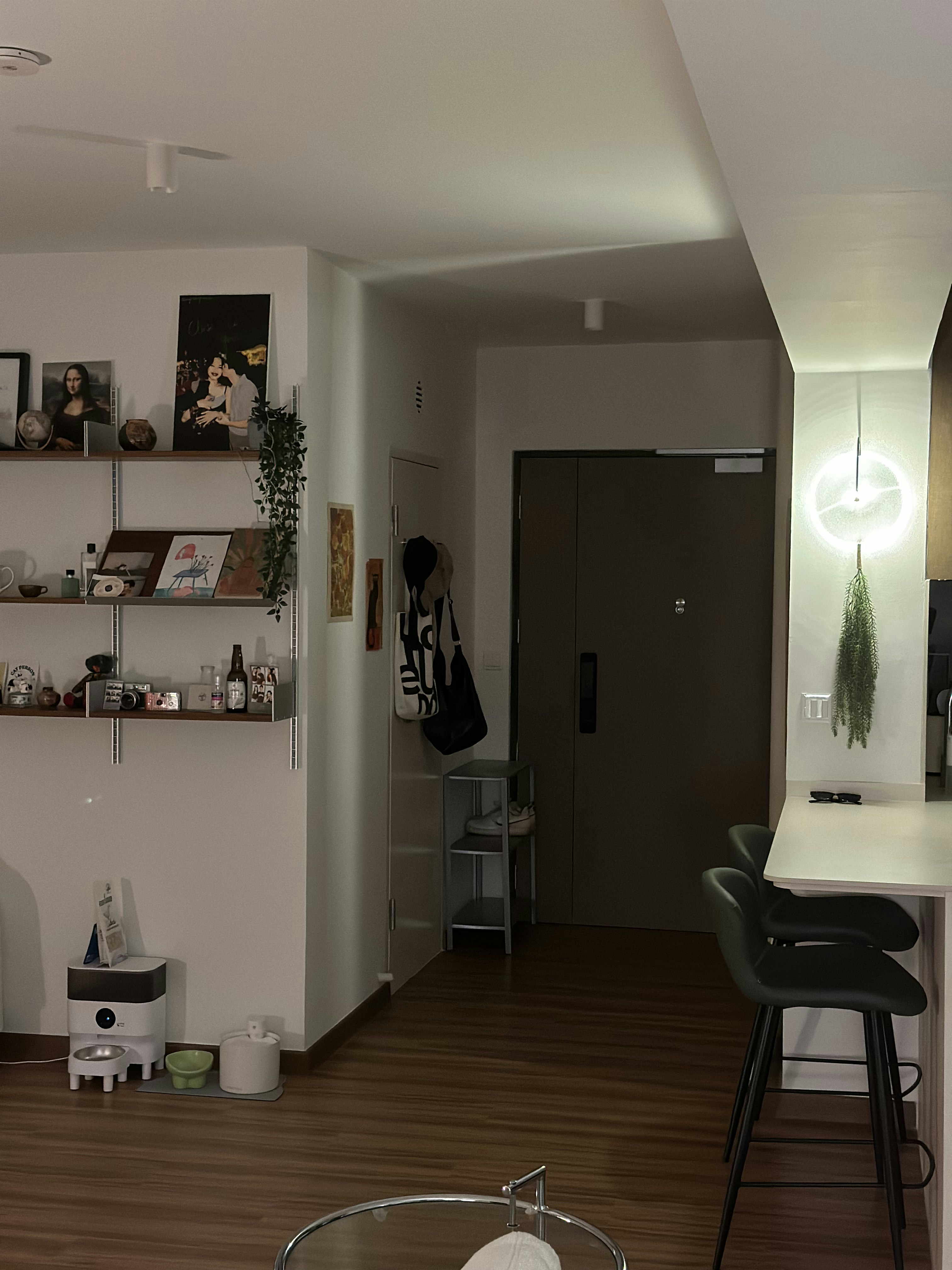 Bauhaus cathaus - $38k 4BR Reno for an open, flexible space       - Modern minimalist living room, cozy dining area, sleek