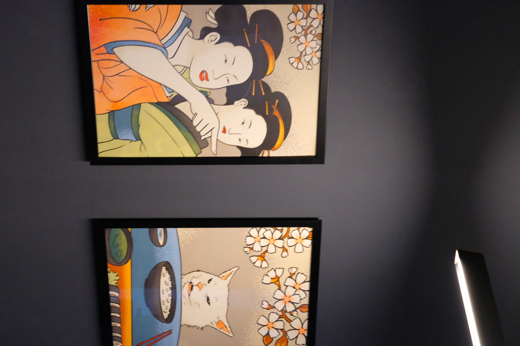 House Tour: Dark Modern Minimalist under 35k Renovation - Traditional Japanese artwork, two women in traditional attire