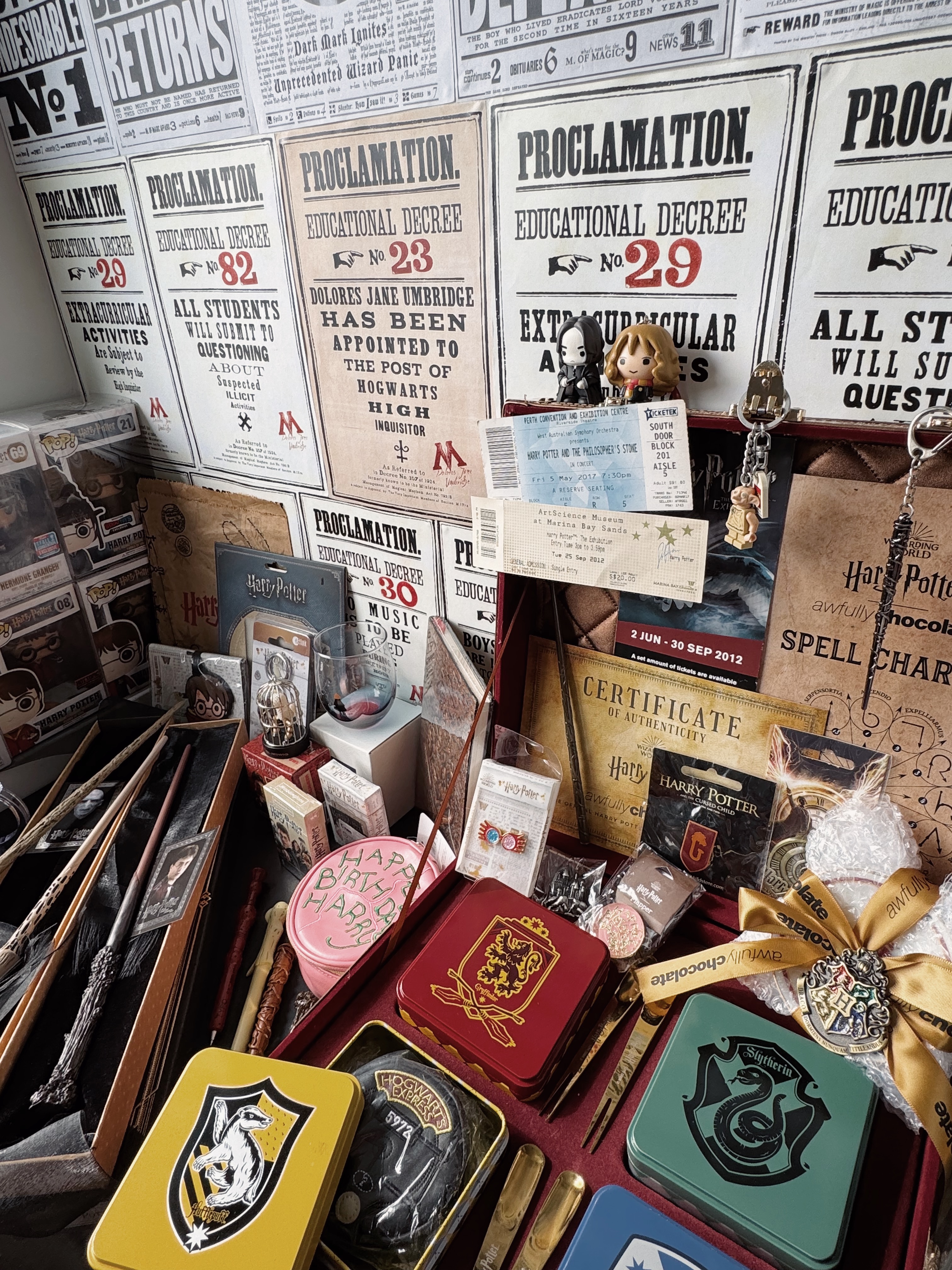 Our $85k renovation to house our toy collection & museum!  - Educational symbols, Hogwarts-themed items, Harry Potter-themed