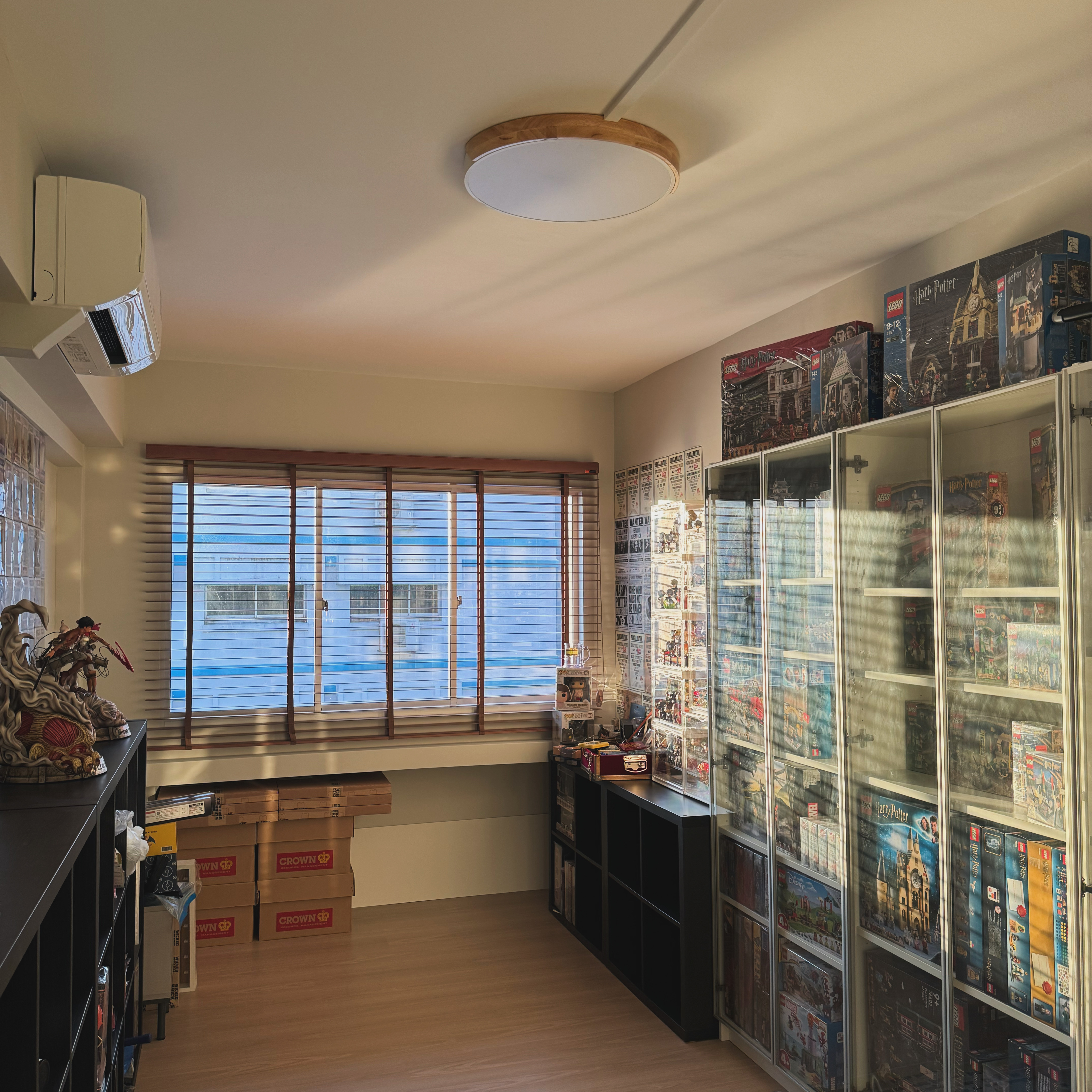 Our $85k renovation to house our toy collection & museum!  - Miniature room, LEGO display, Harry Potter boxes, large window