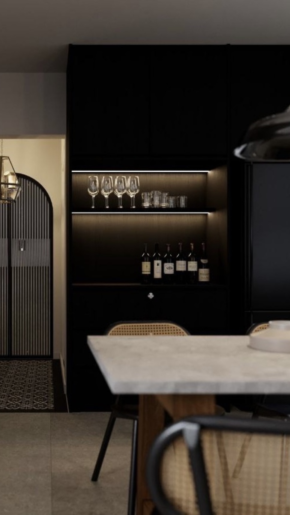 Sketches brought to life! (Renders vs Reality) - Dark, sophisticated, modern, elegant, minimalist, sleek design