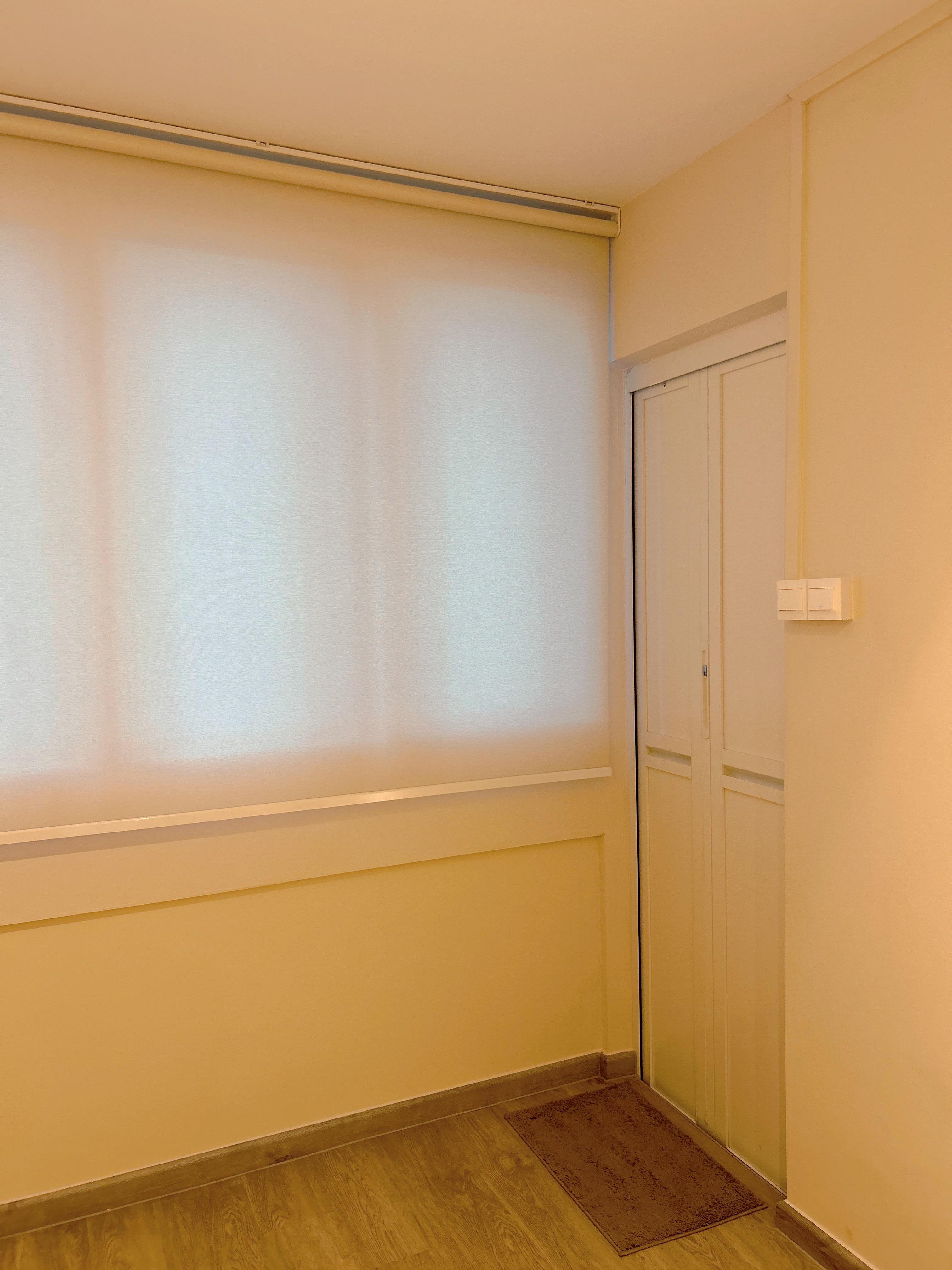 An Open-Concept Galley Kitchen: Where Style Meets Function - Cream-colored walls, beige carpet, wooden floor, sliding glass
