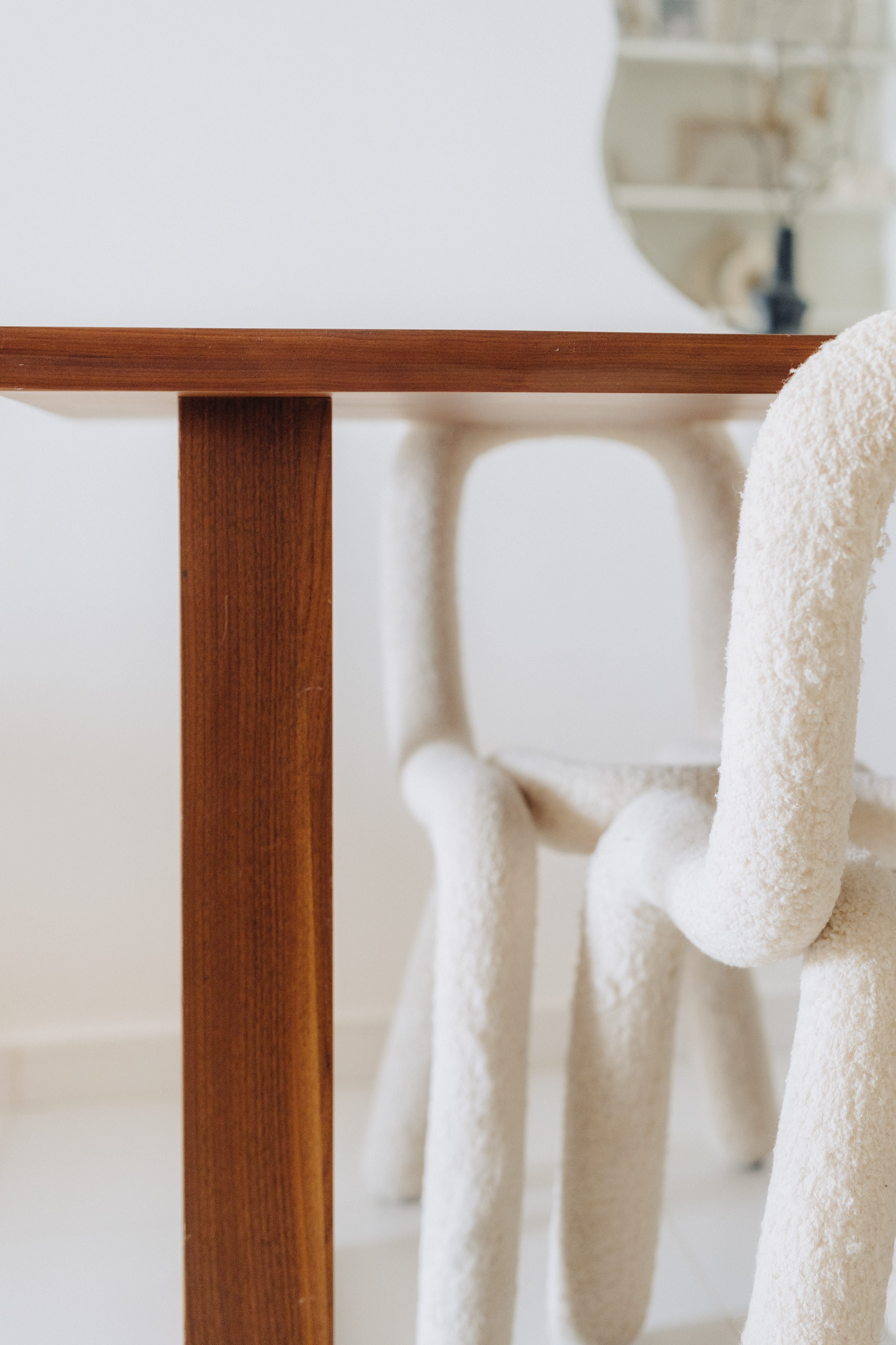 Our Dining Room: Making Magic With Styling✨ - Wooden table, beige chair, cozy room, soft lighting, minimalist decor, natural