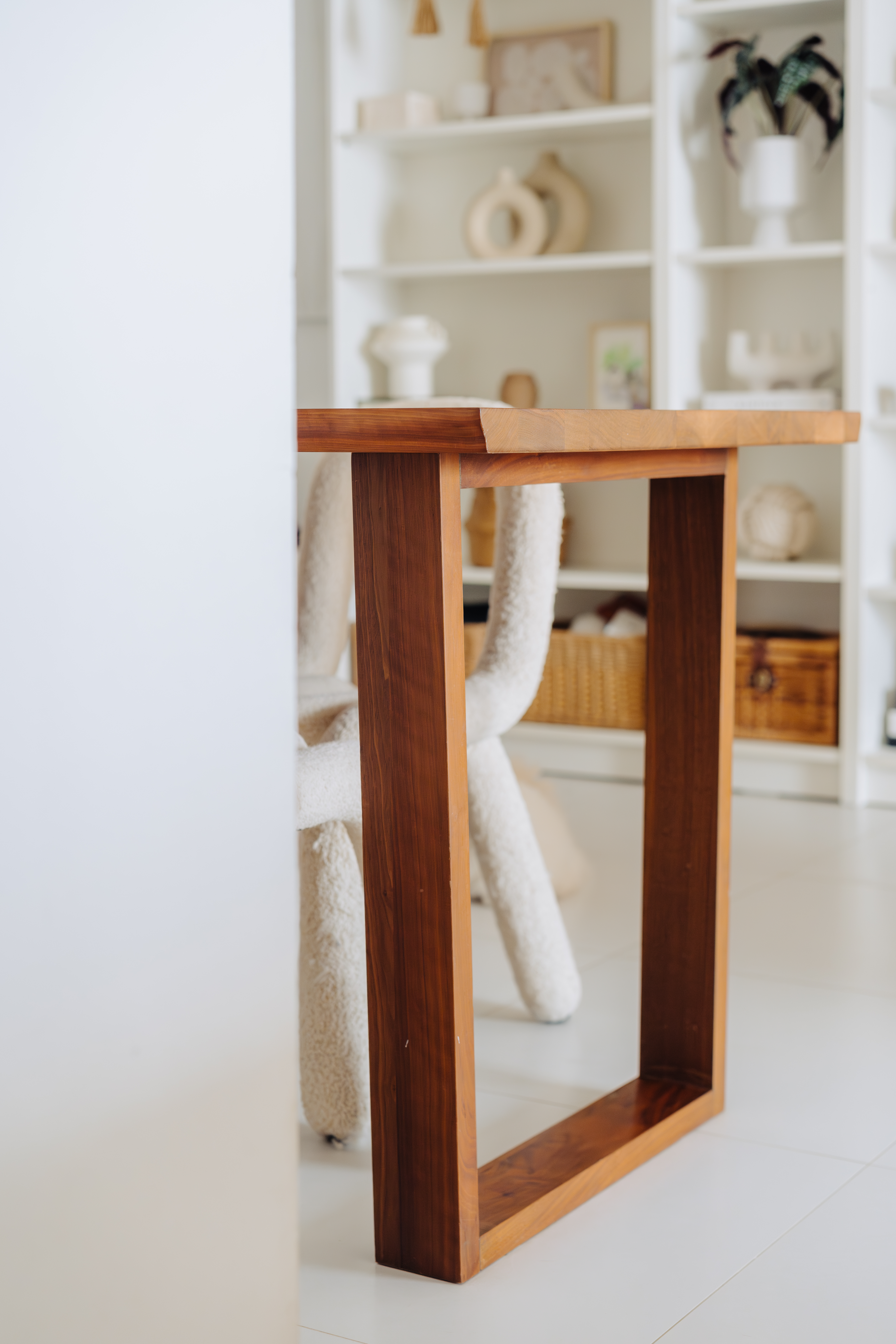 Our Dining Room: Making Magic With Styling✨ - Wooden table, white shelves, cozy room, soft lighting, modern decor, white