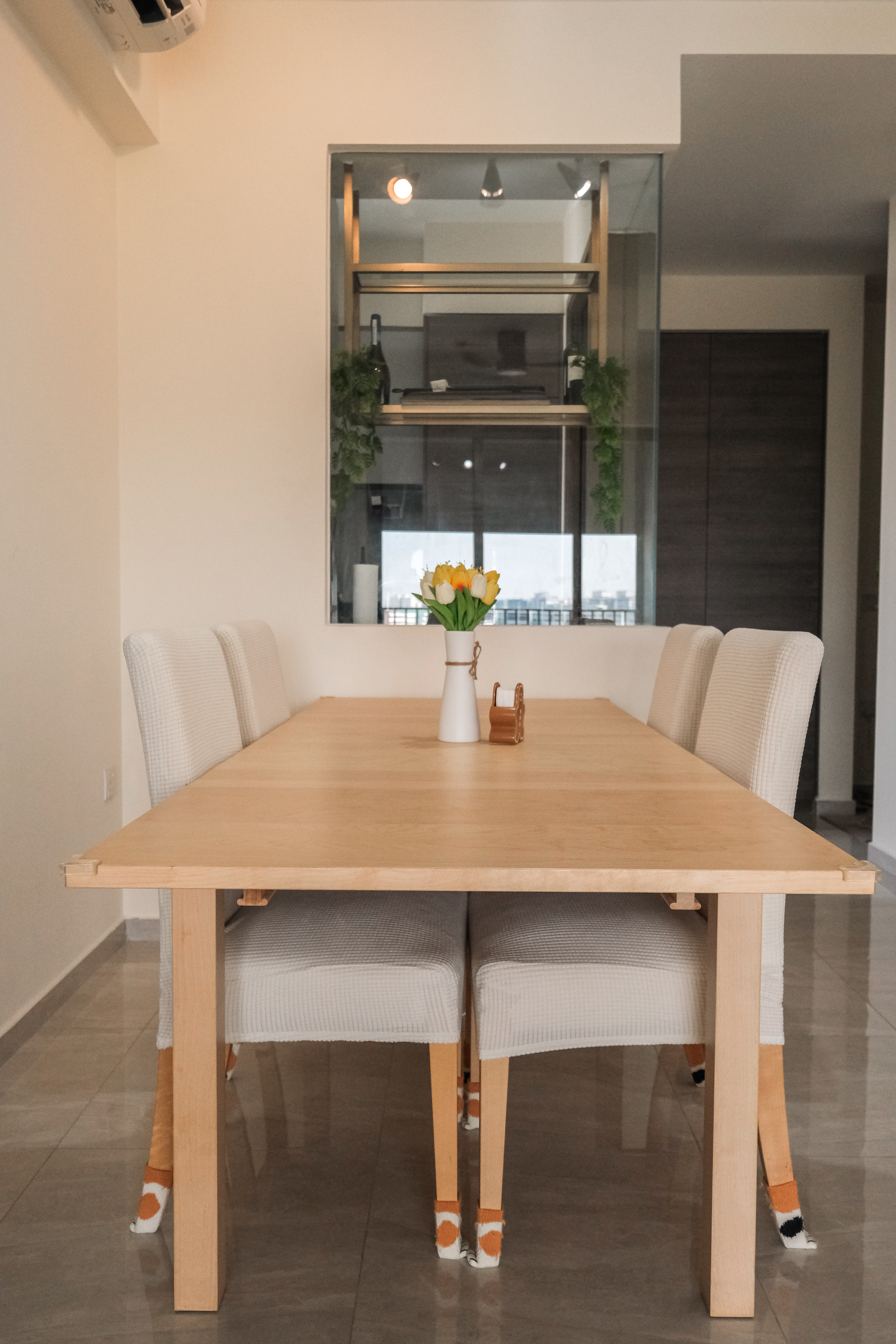 4 guests? 10 guests? Not a problem for our minimalist dining space! - Modern dining room, minimalist design, wooden dining