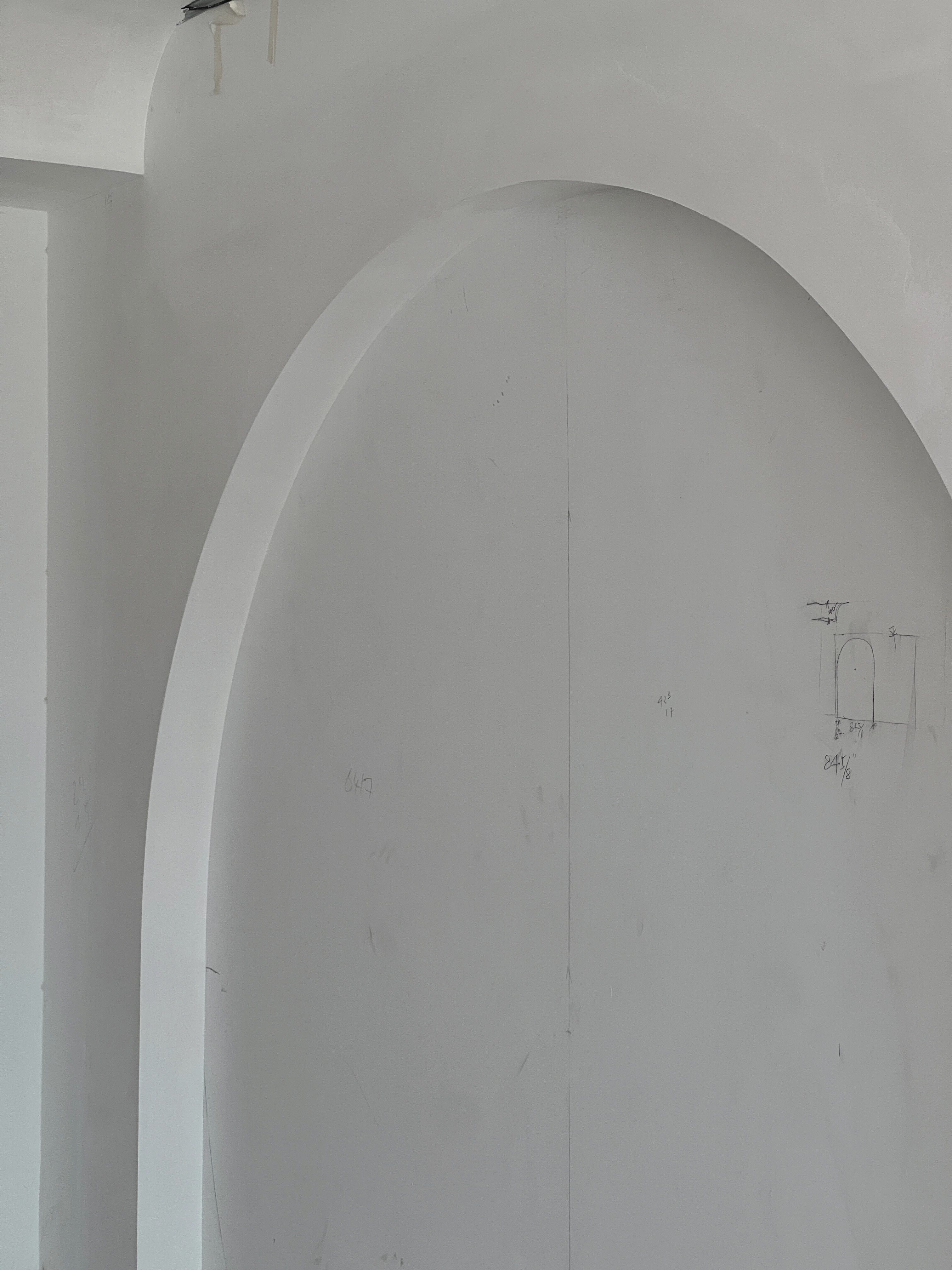Our Dining Space: Creating Memories with Joyful Conversations - White archway, architectural design, sketchy lines