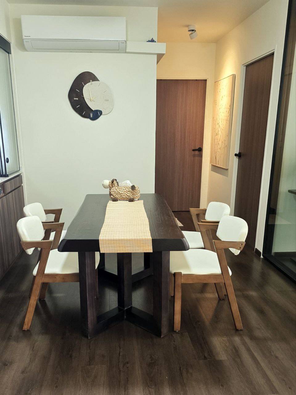 Warm & Cosy Taobao Dining Space - modern dining room, minimalist design, contemporary furniture, wooden dining table, white