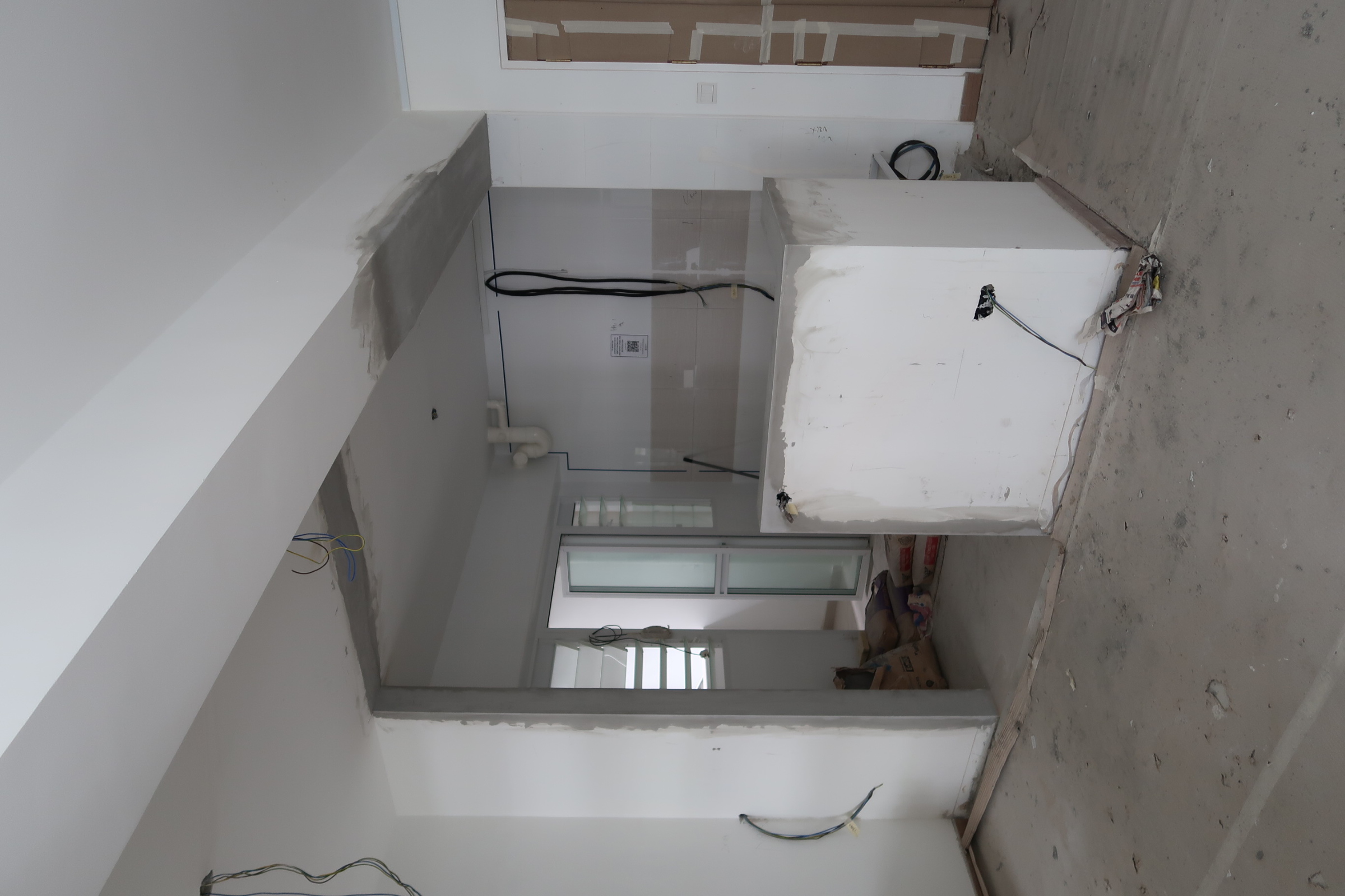 Our Dining Area: Aesthetic dining vibes - unfinished room, unfinished ceiling, construction site, electrical wiring, exposed