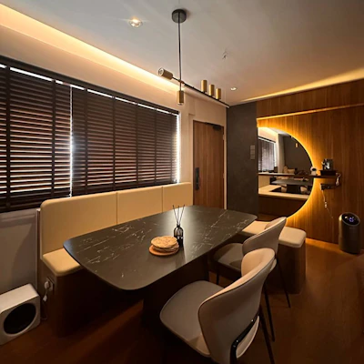 Customer home photo 5: Cozy Dining Area - with Hidden Storage!