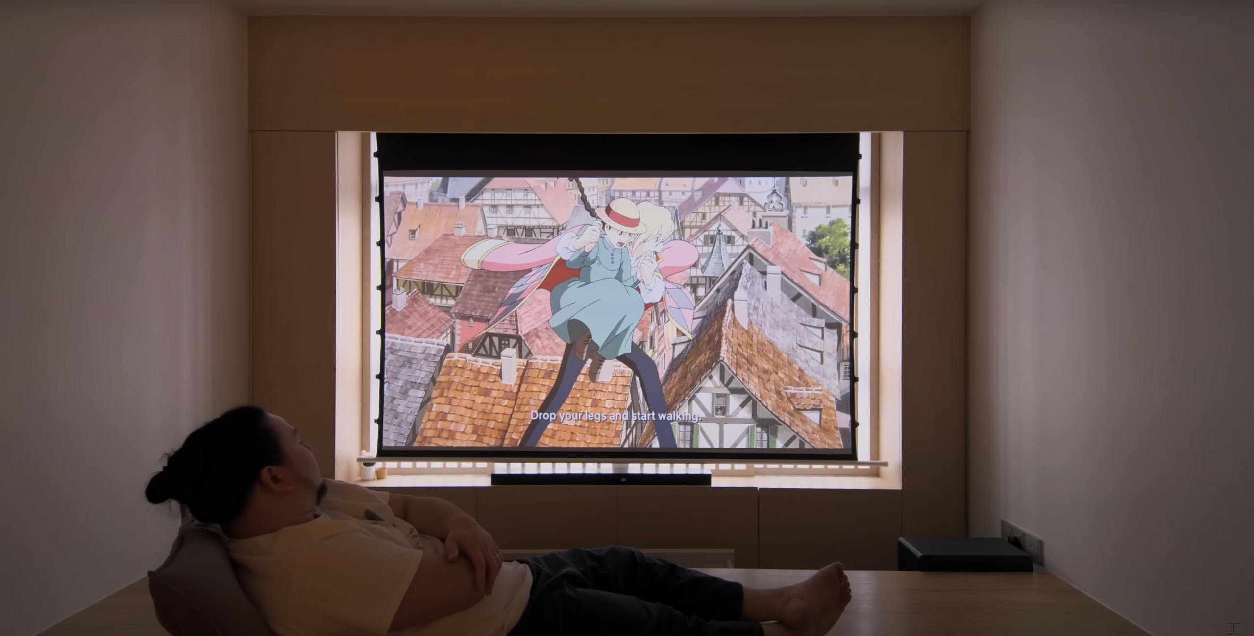 Choosing an ID is as important as choosing your home - Anime scene, man watching TV, room with window, woman on rooftop