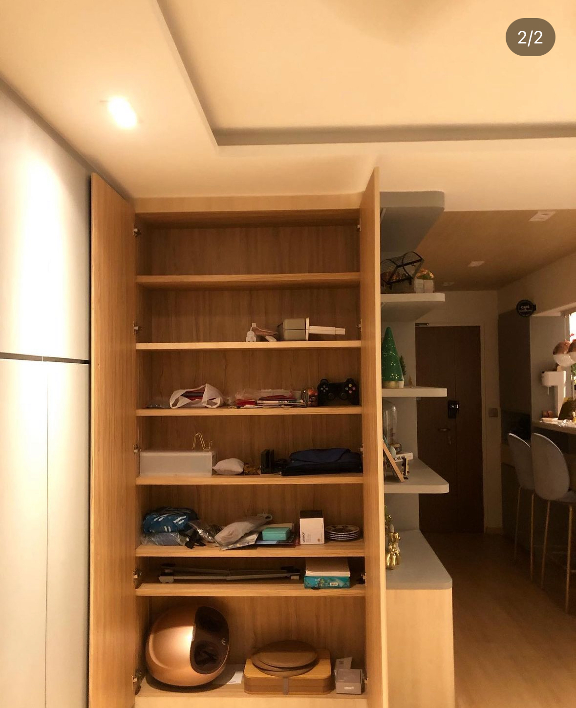 Secret Storage Spaces: The Collections Behind the Doors - Wooden bookshelf, interior space, modern design, open shelving