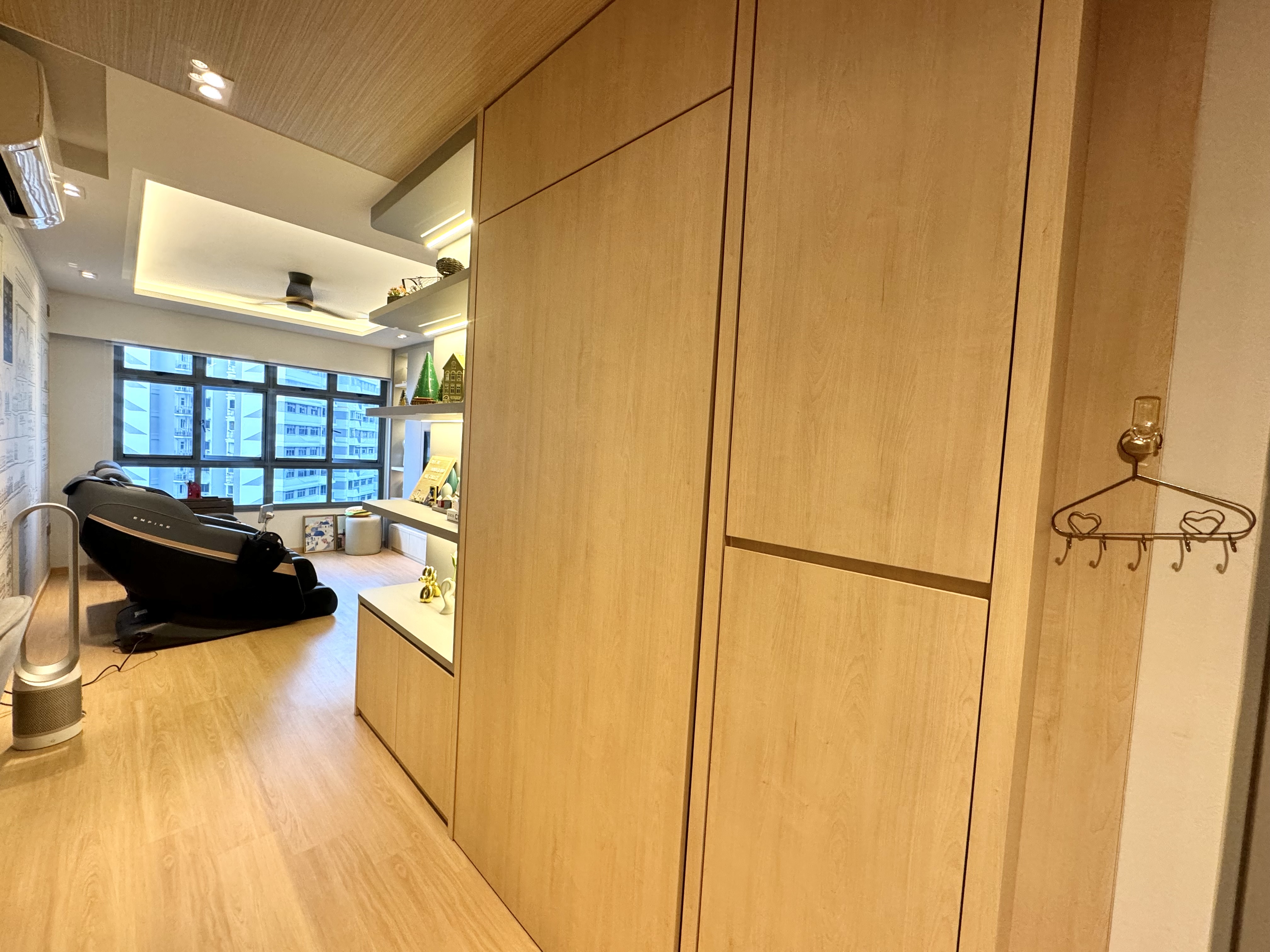 Secret Storage Spaces: The Collections Behind the Doors - Wooden cabinets, modern design, spacious room, large windows